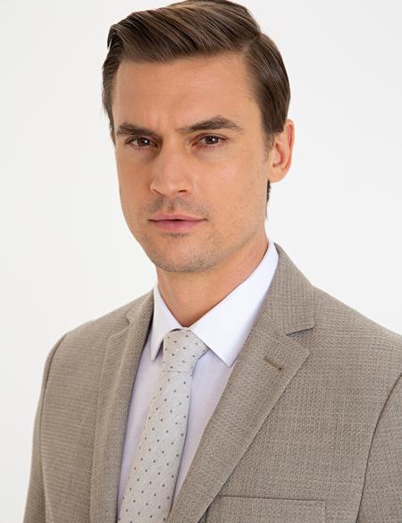 Açık Kahverengi Slim Fit Ceket - 50205359086