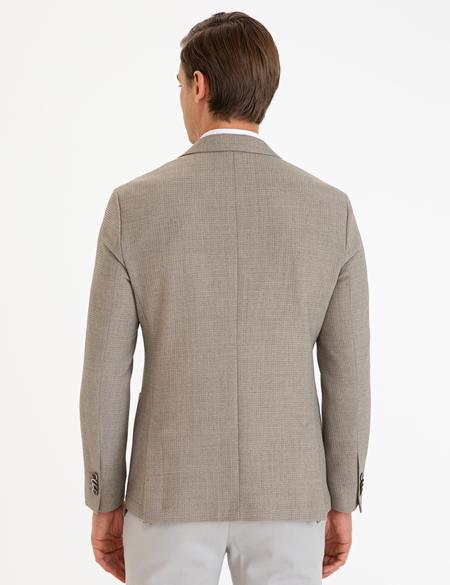 Açık Kahverengi Slim Fit Ceket - 50205359086