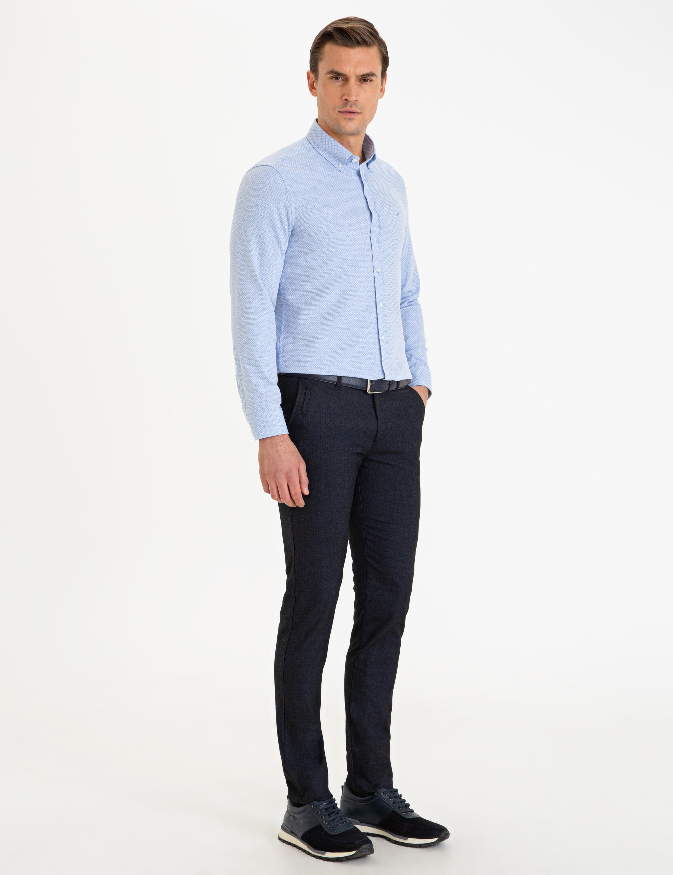 Lacivert Slim Fit Chino Pantolon