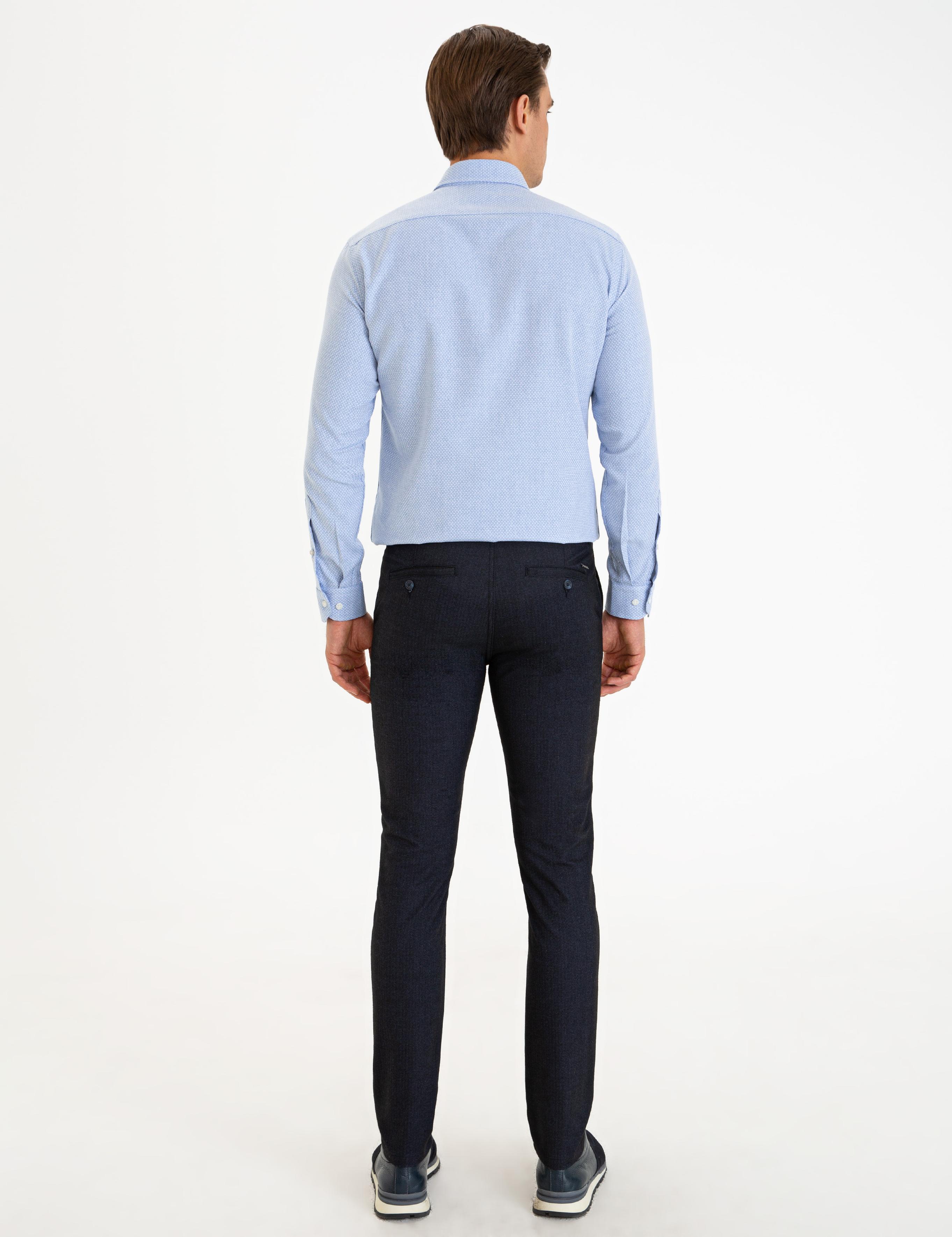 Lacivert Slim Fit Chino Pantolon