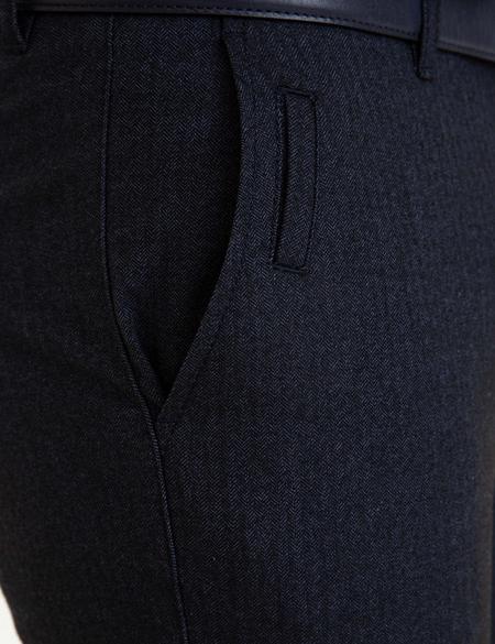 Lacivert Slim Fit Chino Pantolon - 50230176047