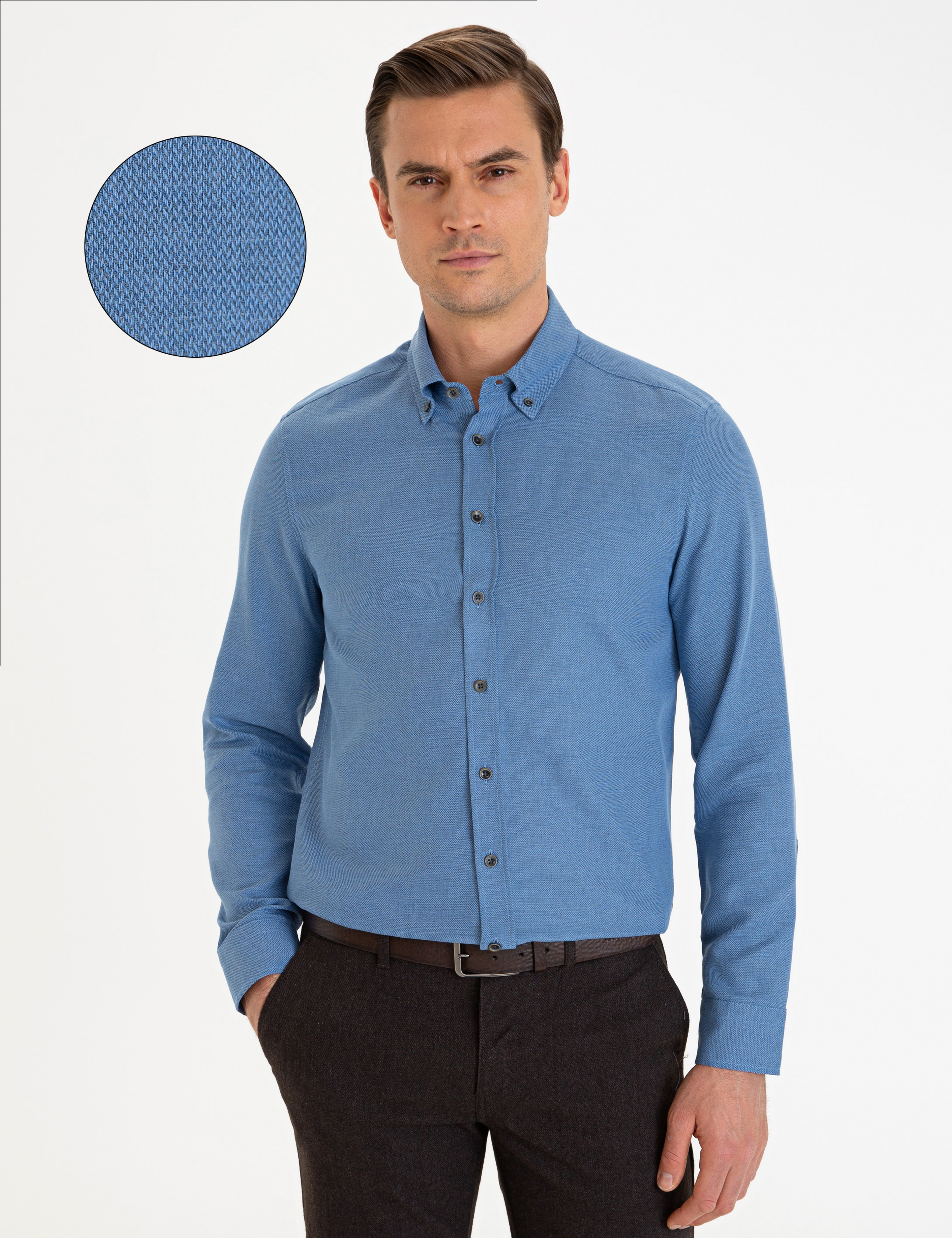 Lacivert Slim Fit Gömlek