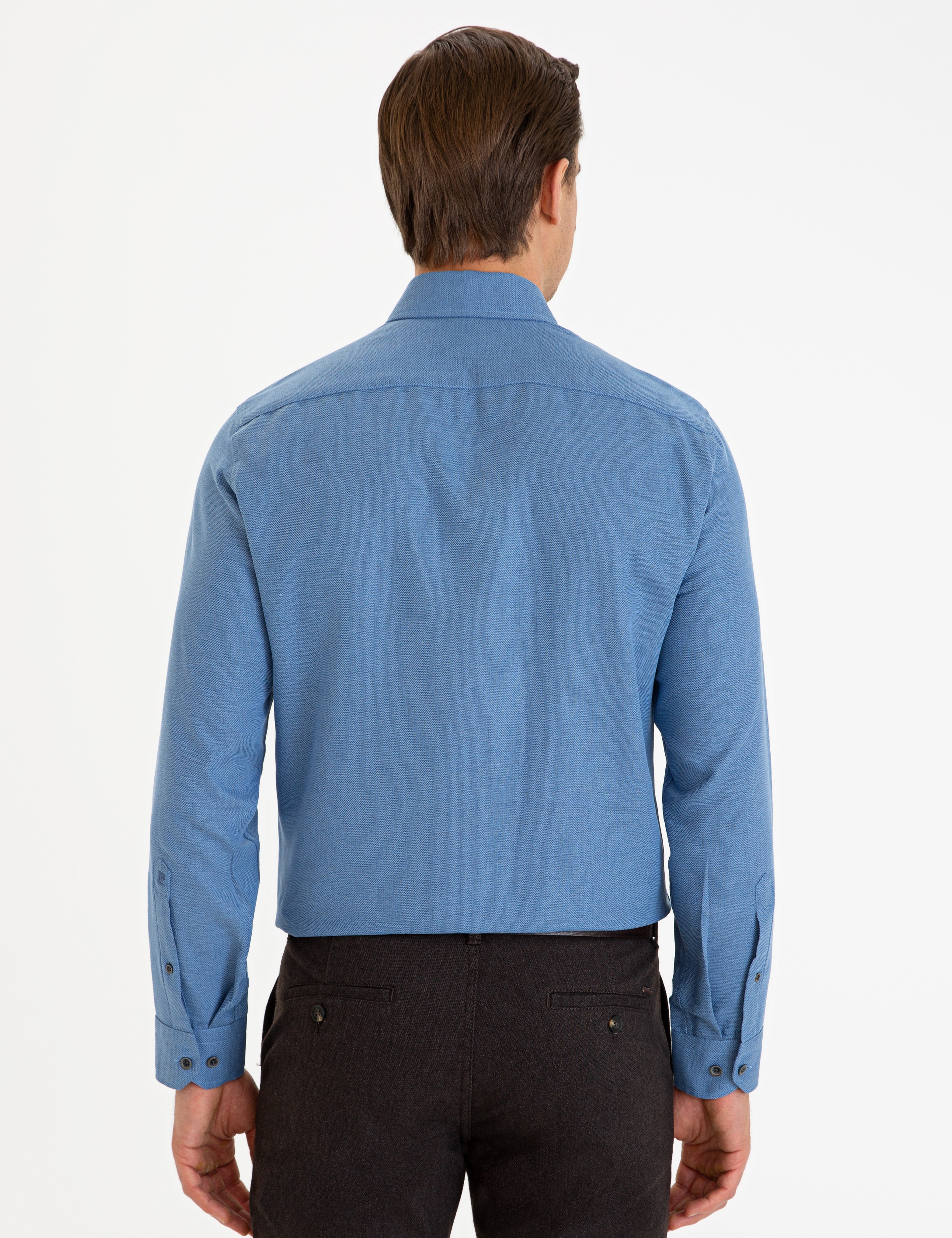 Lacivert Slim Fit Gömlek - Image 3