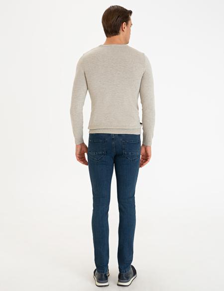 Koyu Lacivert Slim Fit Denim Pantolon - 50227128066