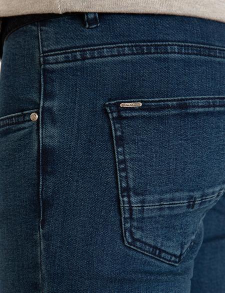 Koyu Lacivert Slim Fit Denim Pantolon - 50227128066