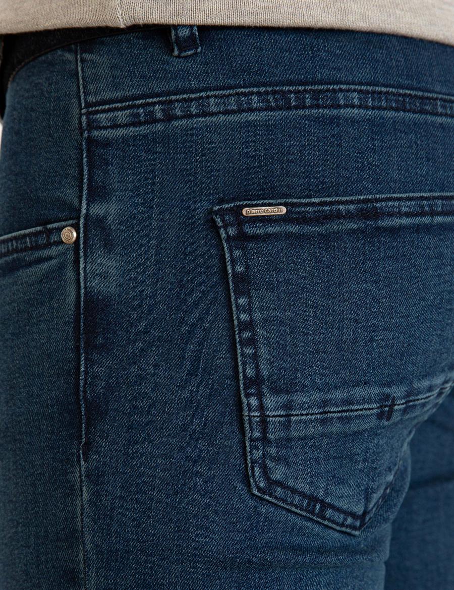 Koyu Lacivert Slim Fit Denim Pantolon