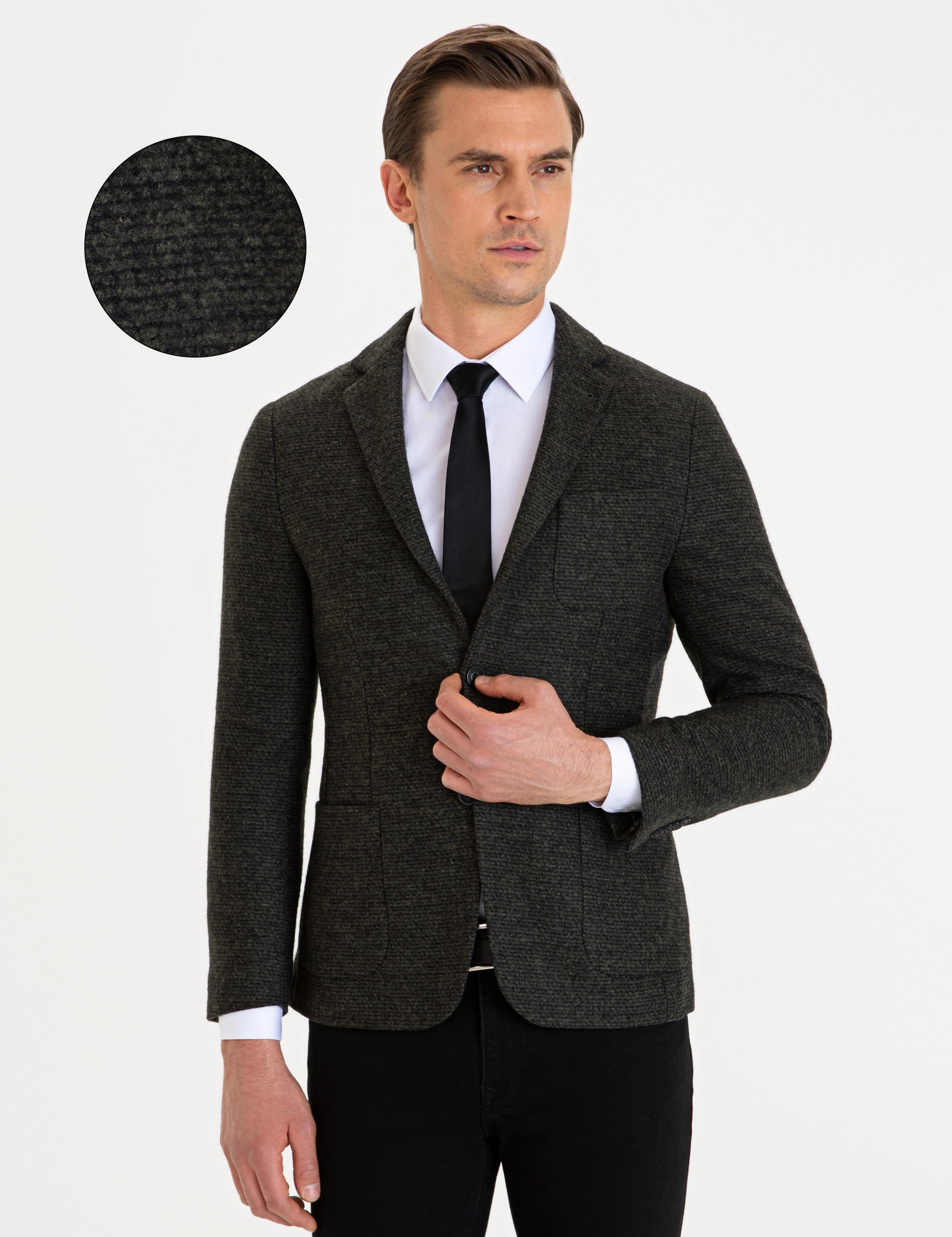 Haki Ex. Slim Fit Ceket