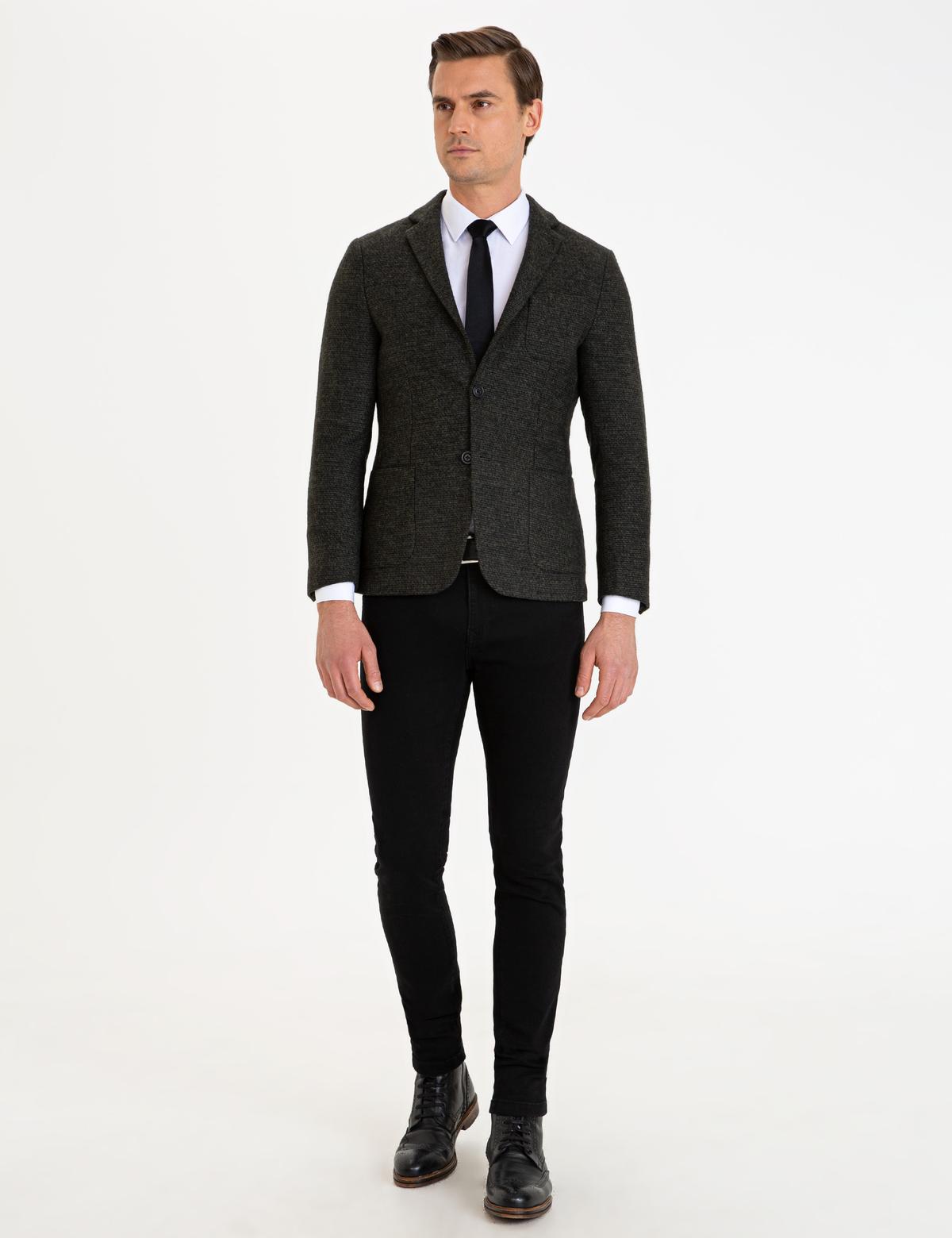 Haki Ex. Slim Fit Ceket - 50216641043