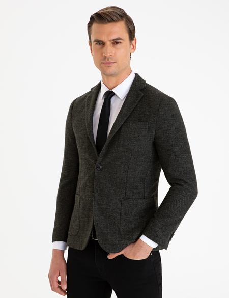 Haki Ex. Slim Fit Ceket - 50216641043