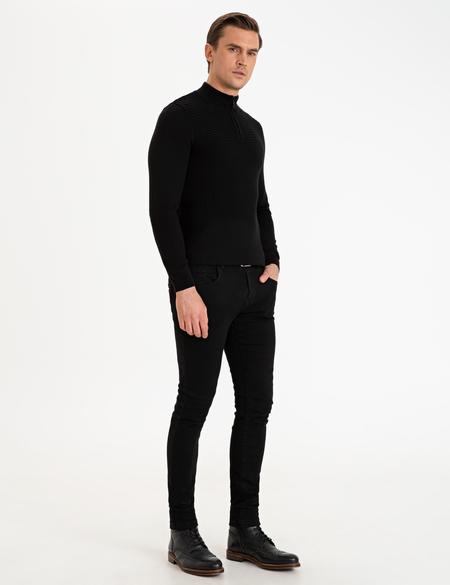 Siyah Slim Fit Denim Pantolon - 50227128032