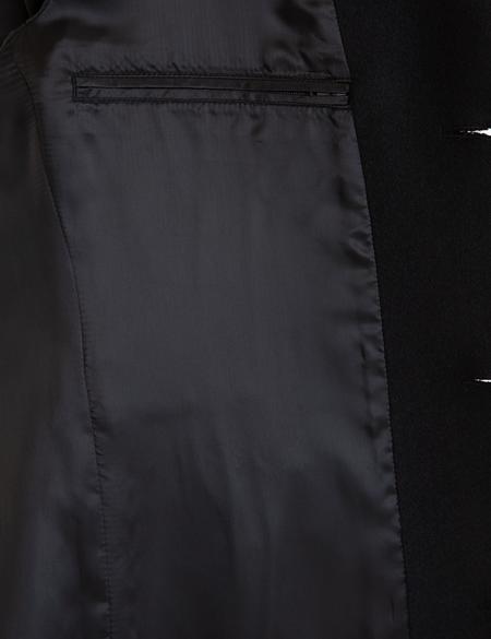 Siyah Ekstra Slim Fit Kaban Kaşe - 50233850003
