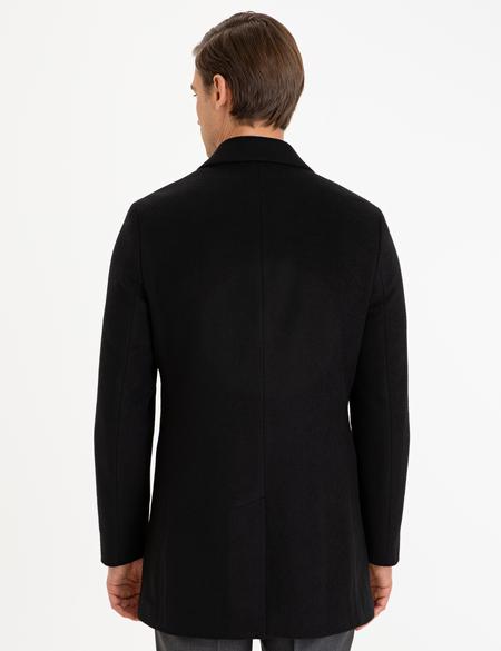 Siyah Ekstra Slim Fit Kaban Kaşe - 50233850003