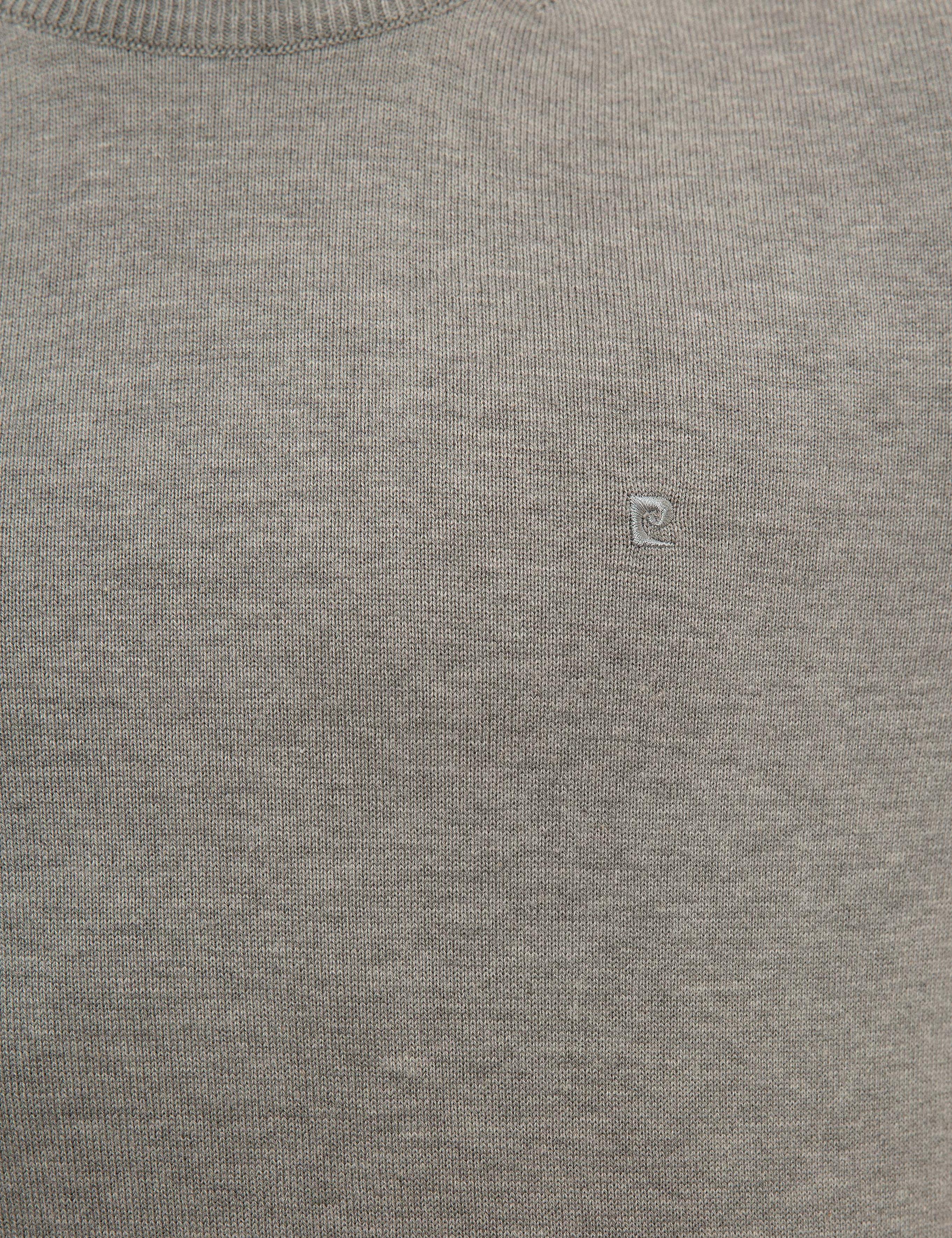 Açık Gri Melanj Slim Fit Yarım Balıkçı Yaka Triko Kazak