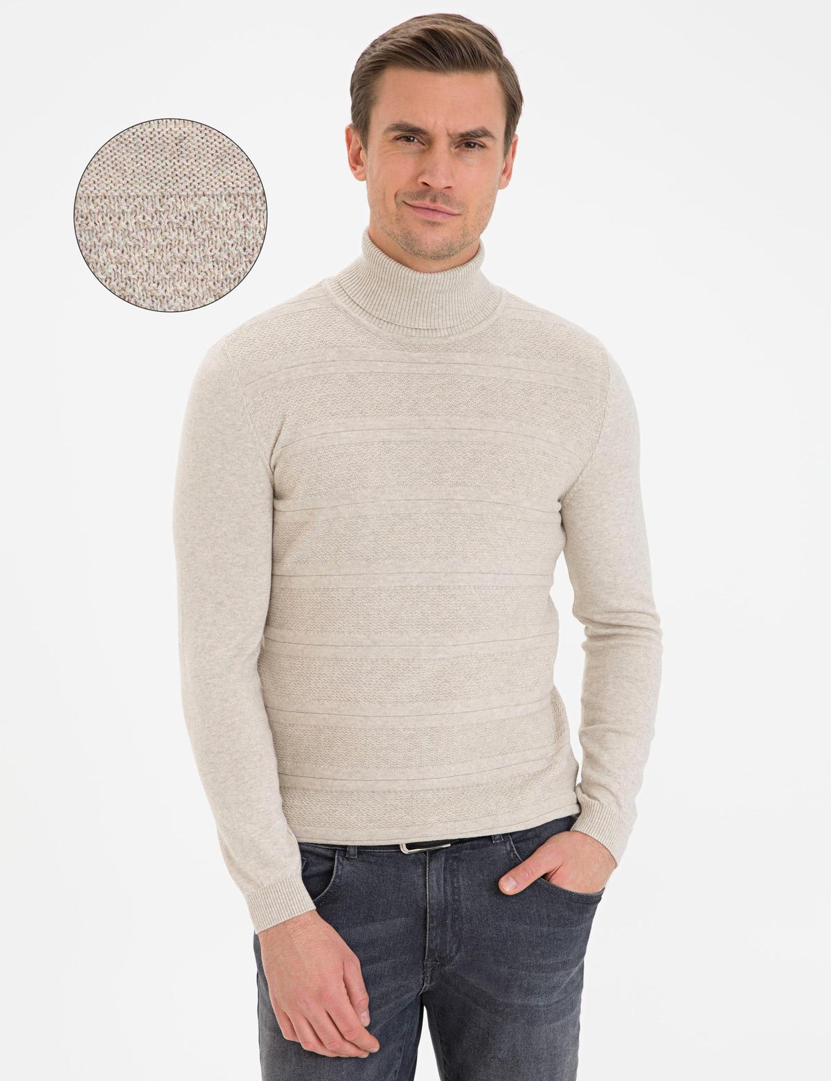 Kum Melanj Slim Fit Triko Kazak