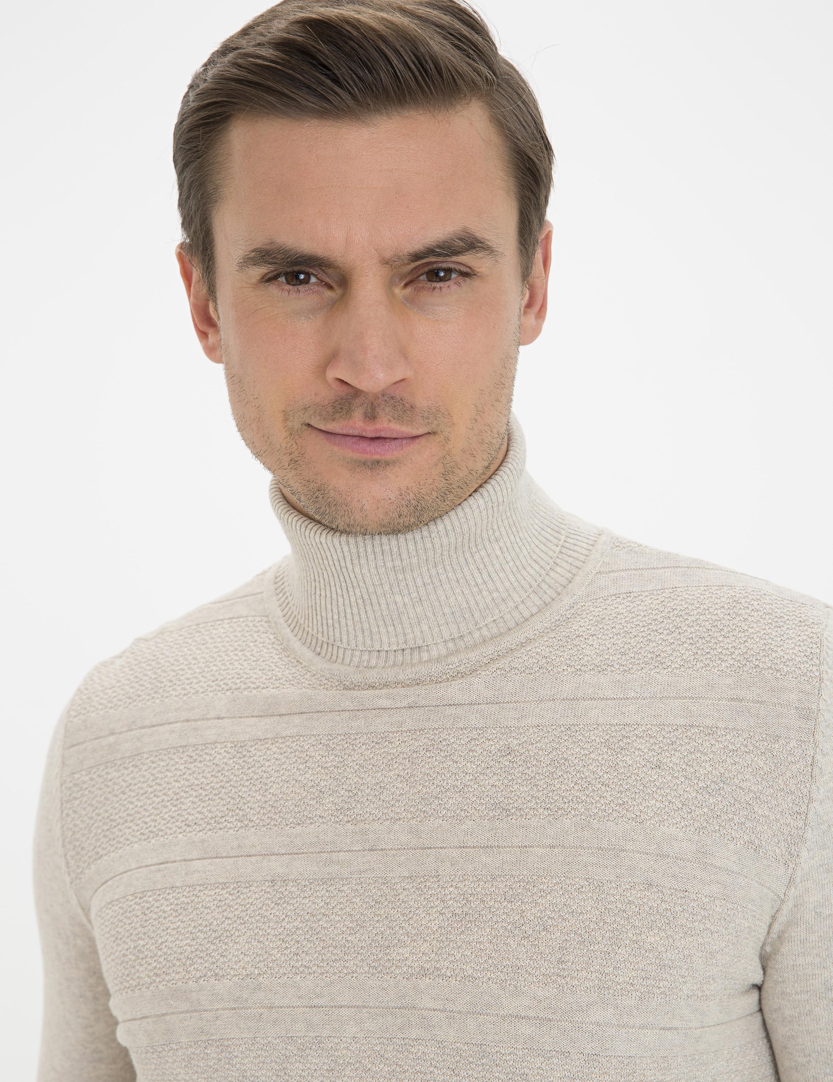 Kum Melanj Slim Fit Triko Kazak