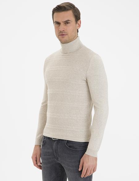 Kum Melanj Slim Fit Triko Kazak - 50233728008