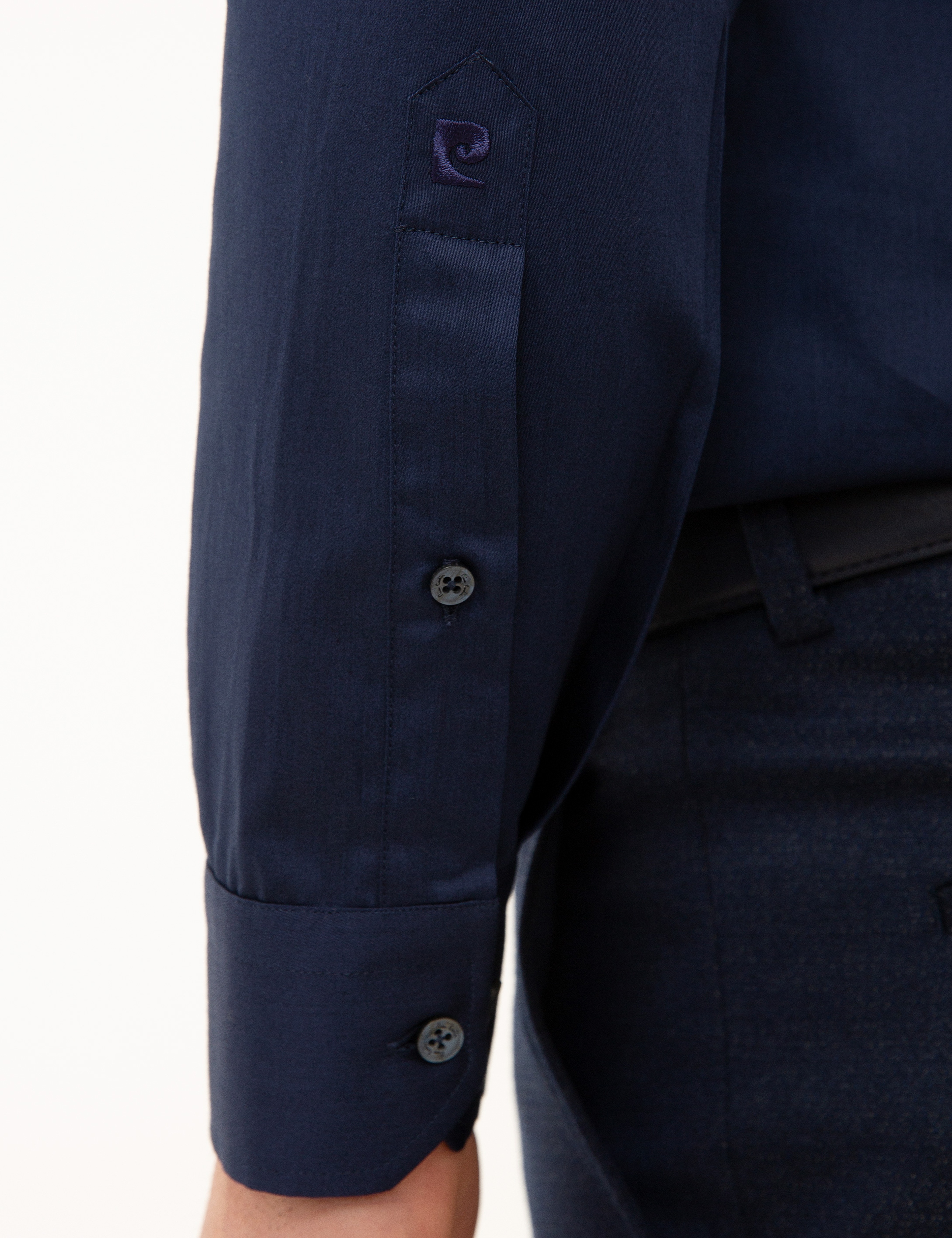 Lacivert Slim Fit Uzun Kollu Gömlek - Image 7