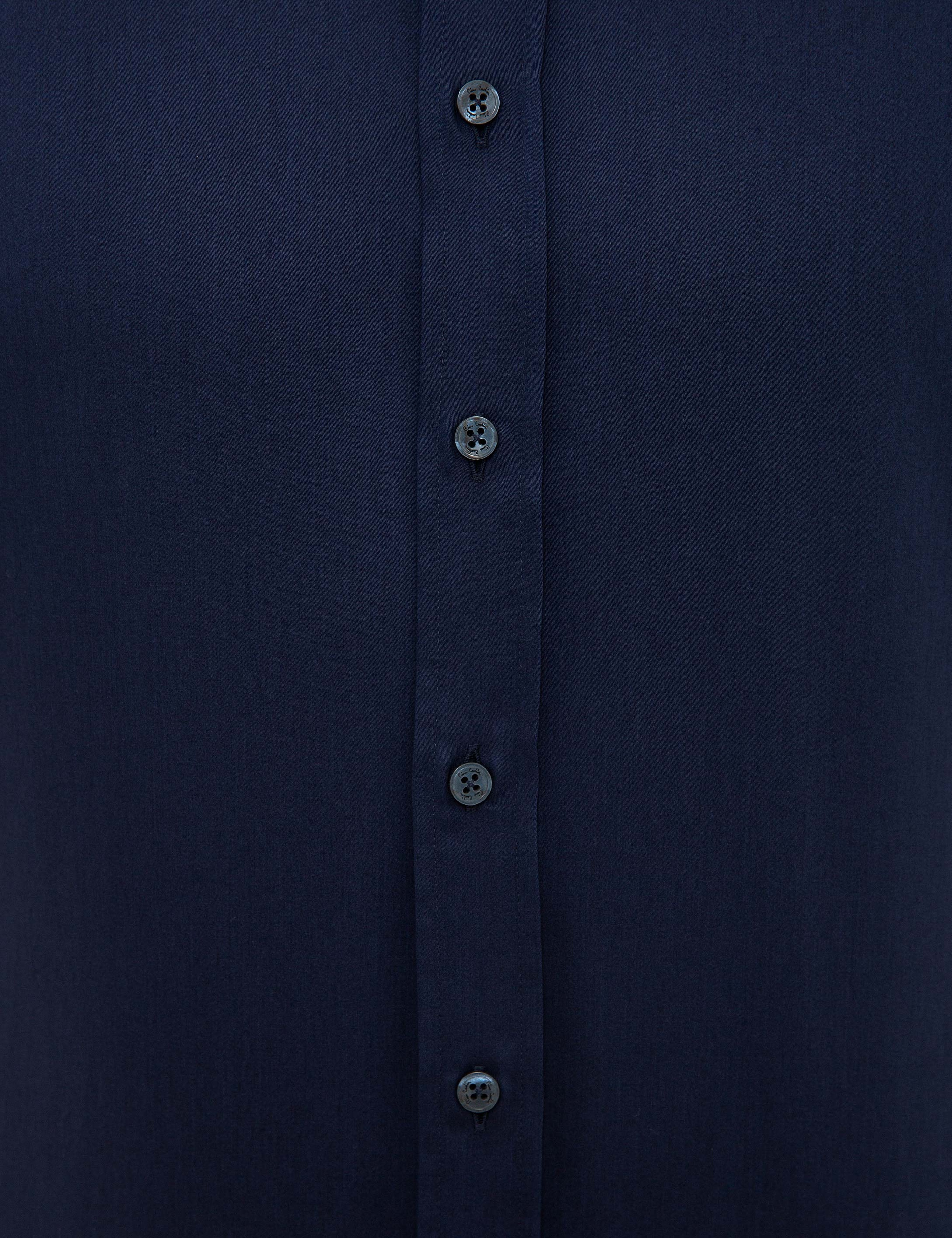 Lacivert Slim Fit Uzun Kollu Gömlek - Image 6