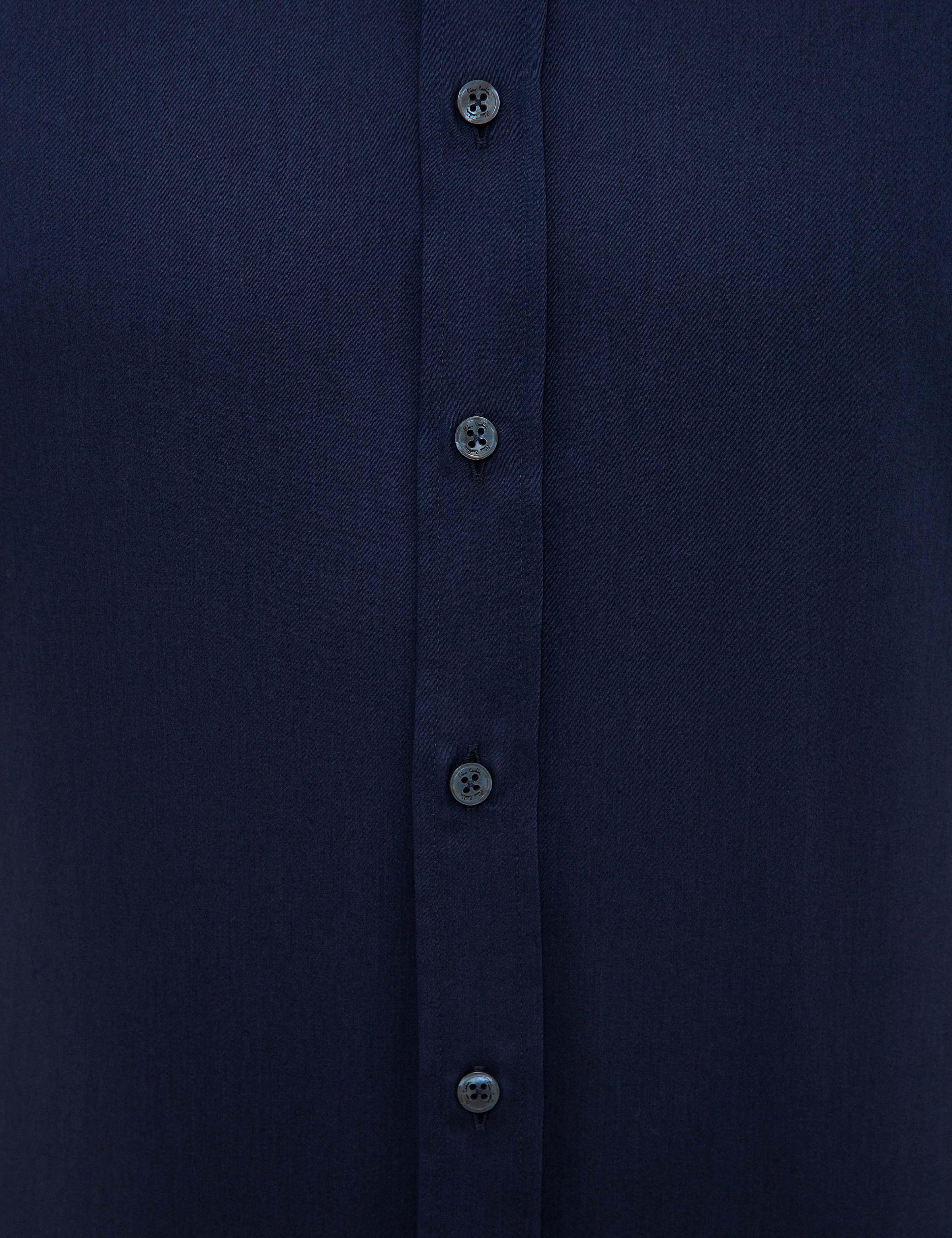 Lacivert Slim Fit Uzun Kollu Gömlek