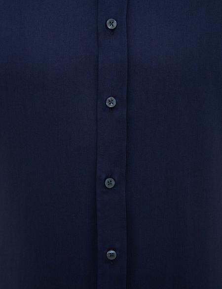 Lacivert Slim Fit Uzun Kollu Gömlek - 50223124040