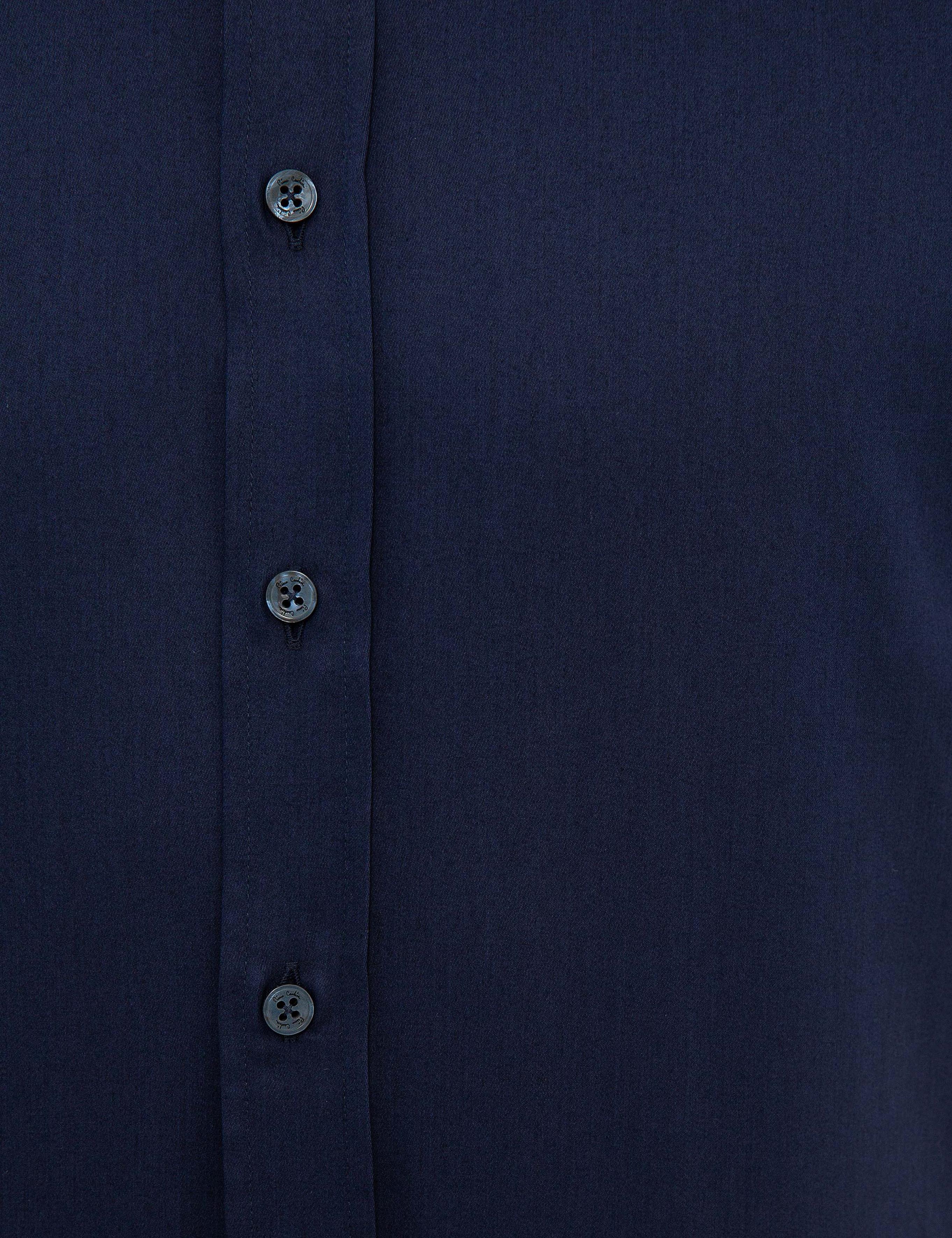 Lacivert Slim Fit Uzun Kollu Gömlek