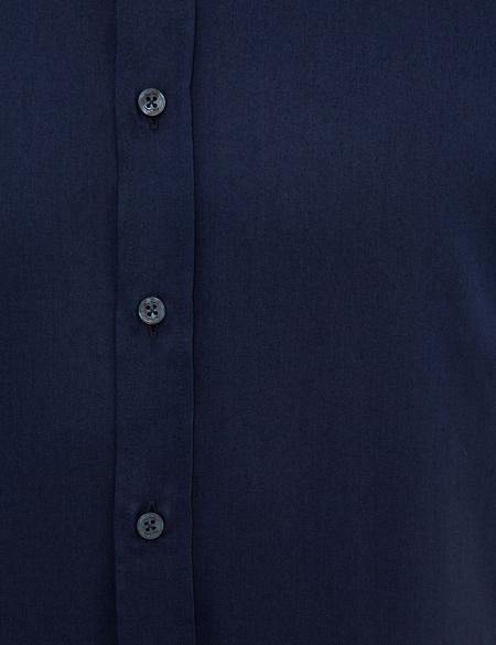 Lacivert Slim Fit Uzun Kollu Gömlek - 50223124040