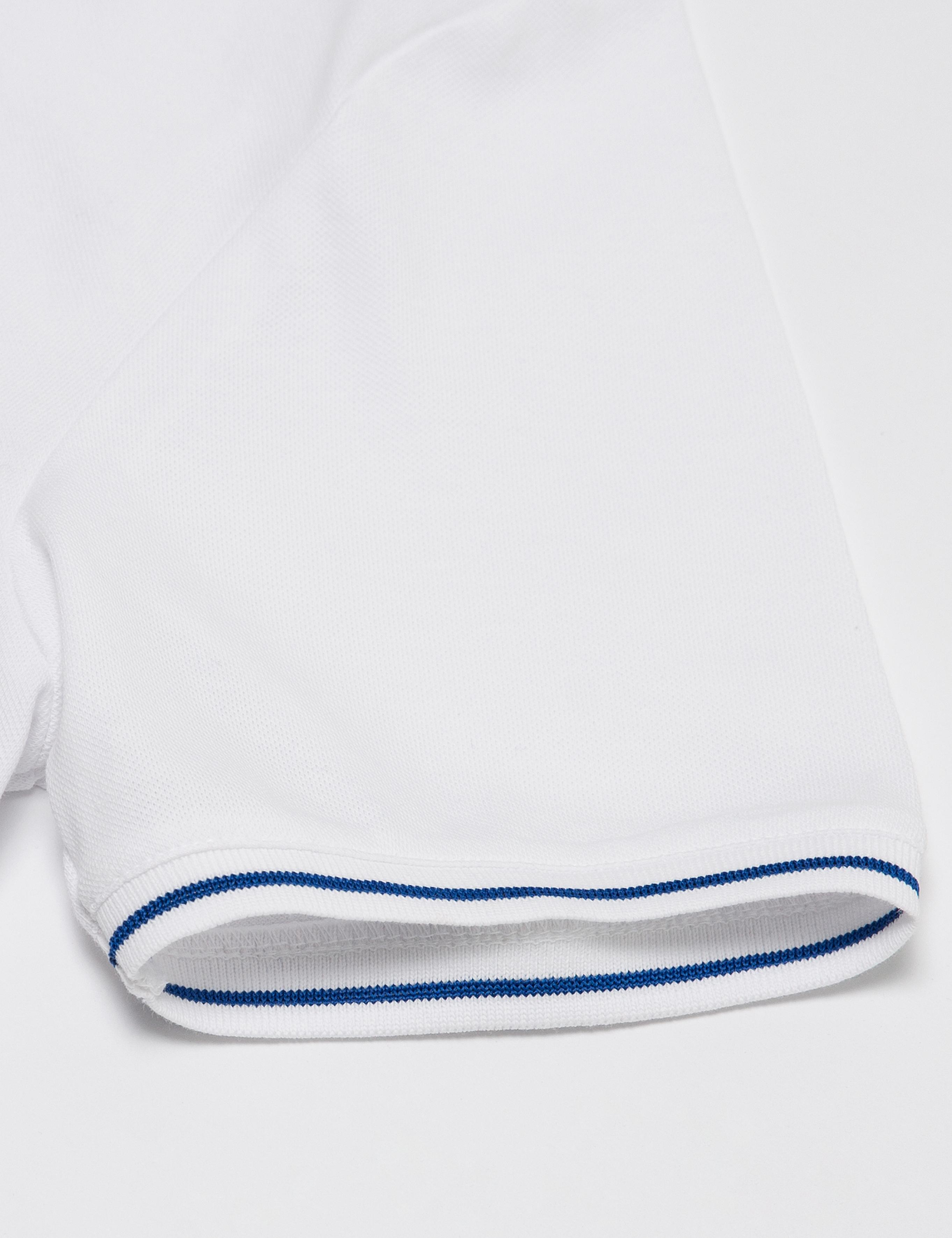 Beyaz Slim Fit Polo Yaka T-Shirt