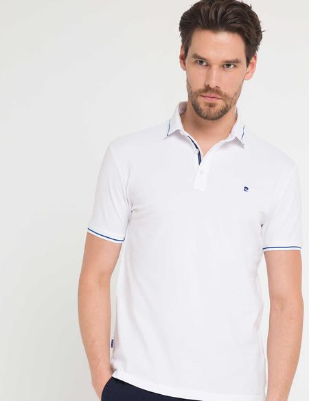 Beyaz Slim Fit Polo Yaka T-Shirt - 50168820008