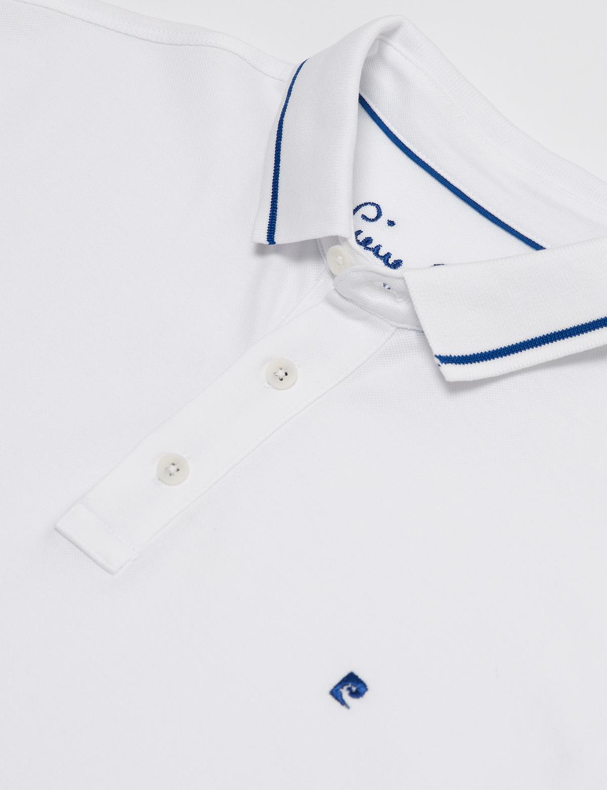 Beyaz Slim Fit Polo Yaka T-Shirt - 50168820008