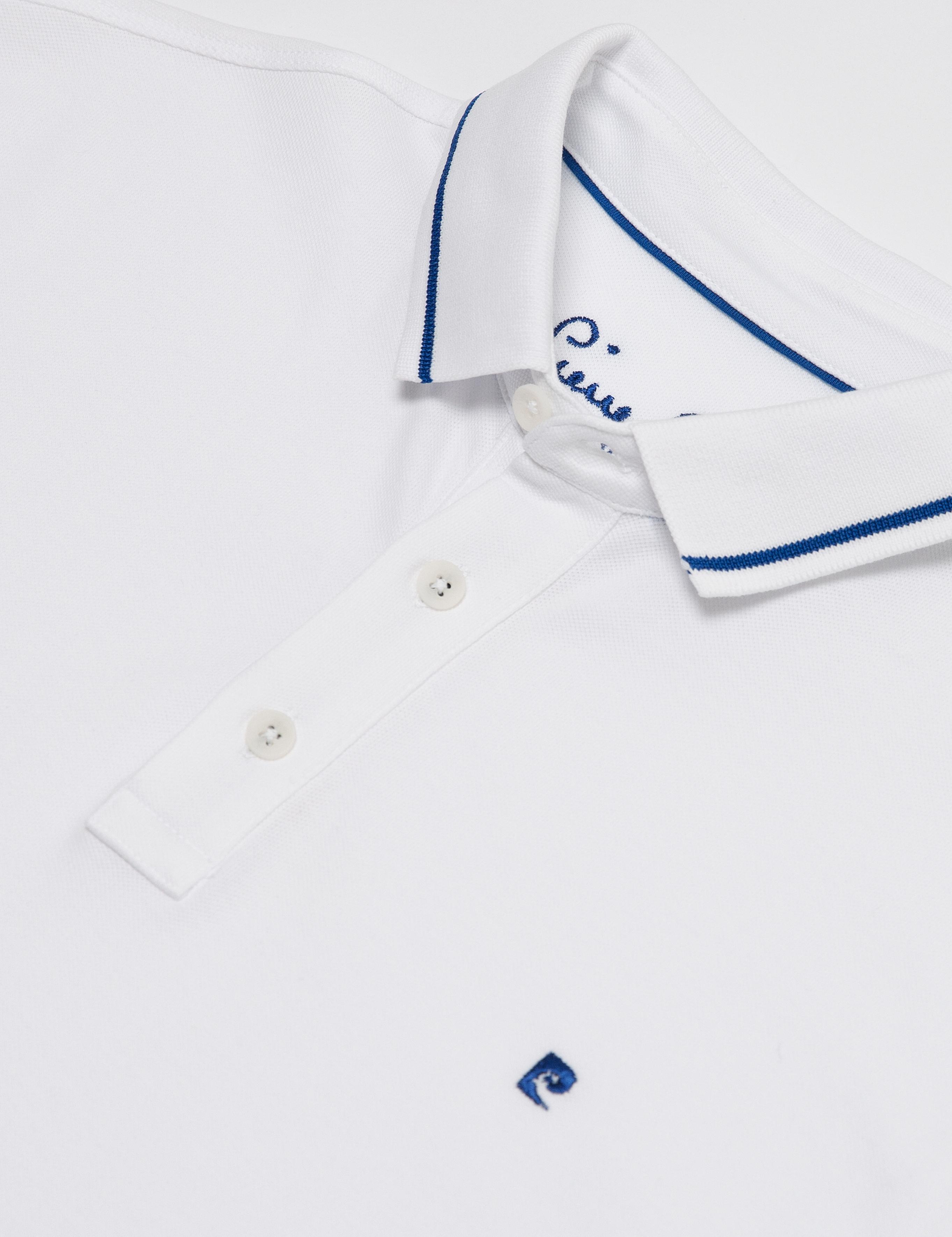 Beyaz Slim Fit Polo Yaka T-Shirt