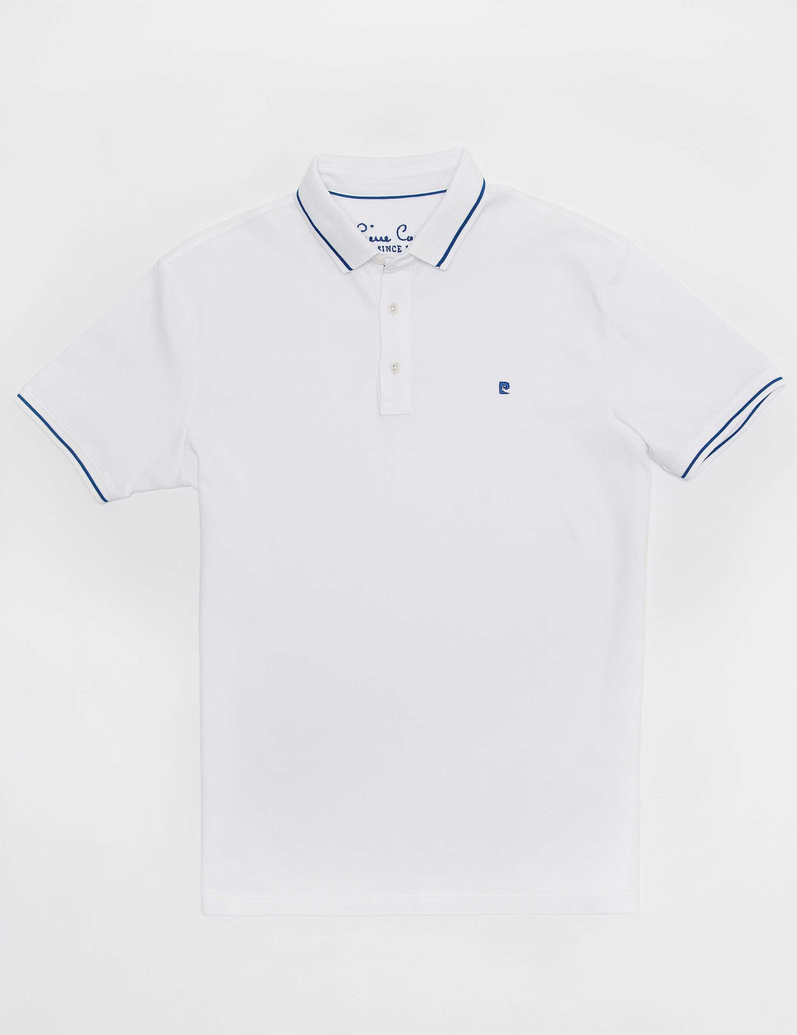 Beyaz Slim Fit Polo Yaka T-Shirt