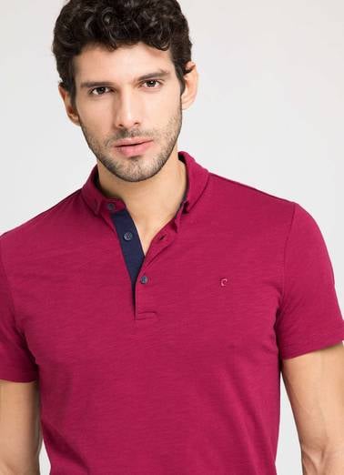 Fuşya Slim Fit Tişört
