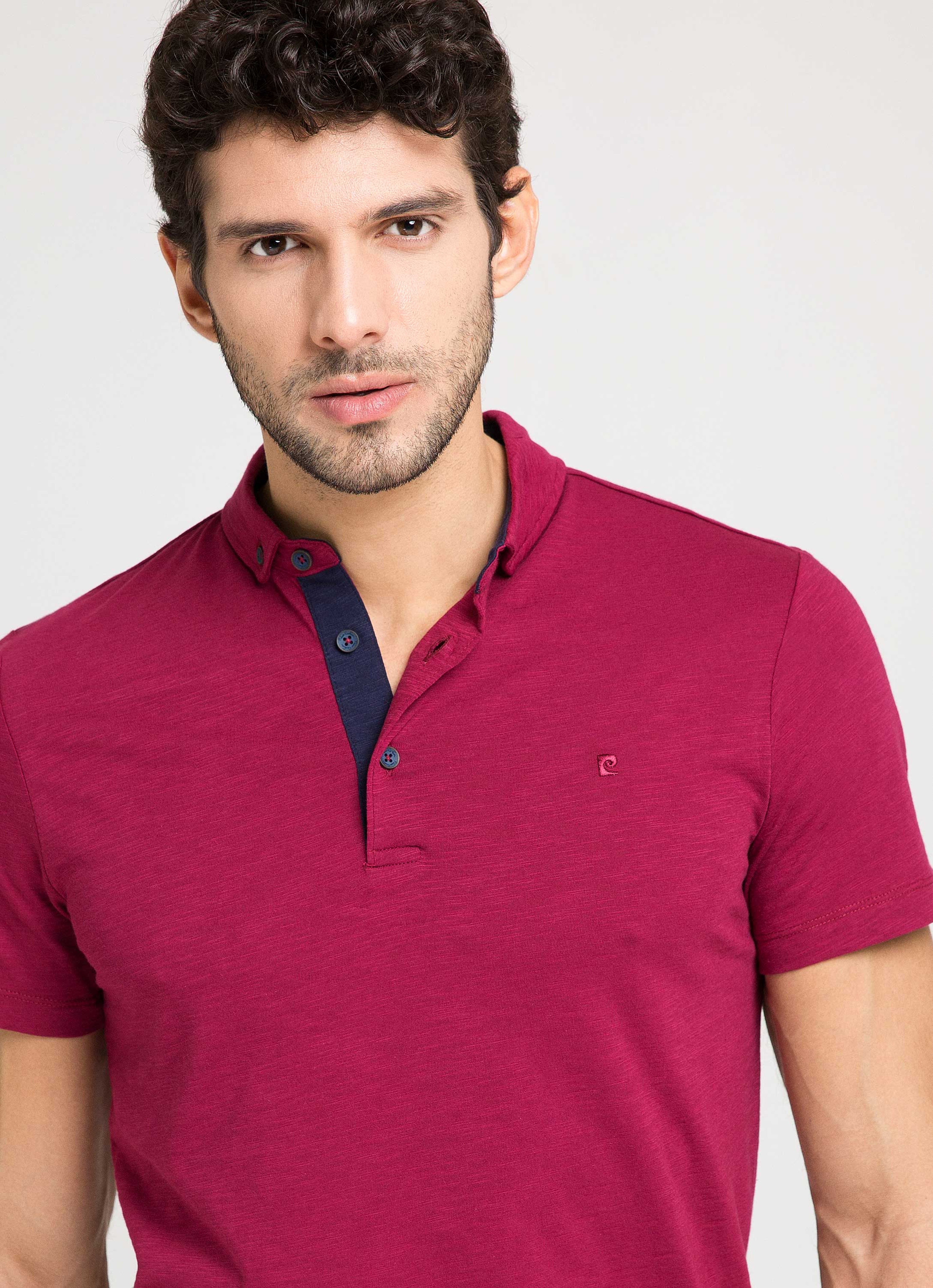 Fuşya Slim Fit Tişört - Image 2