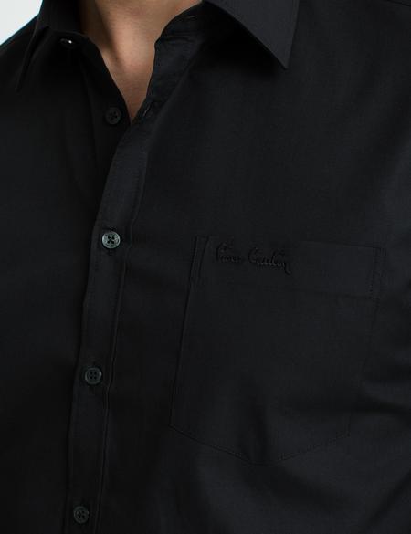 Siyah Regular Fit Basic Gömlek - 50189516024
