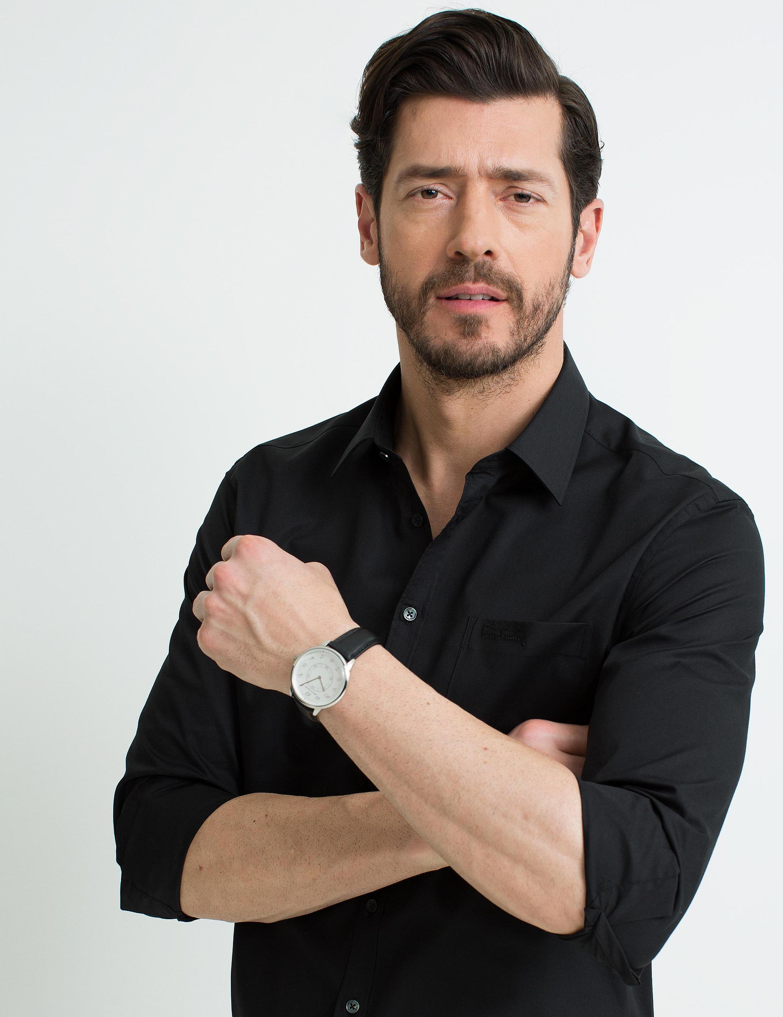 Siyah Regular Fit Basic Gömlek