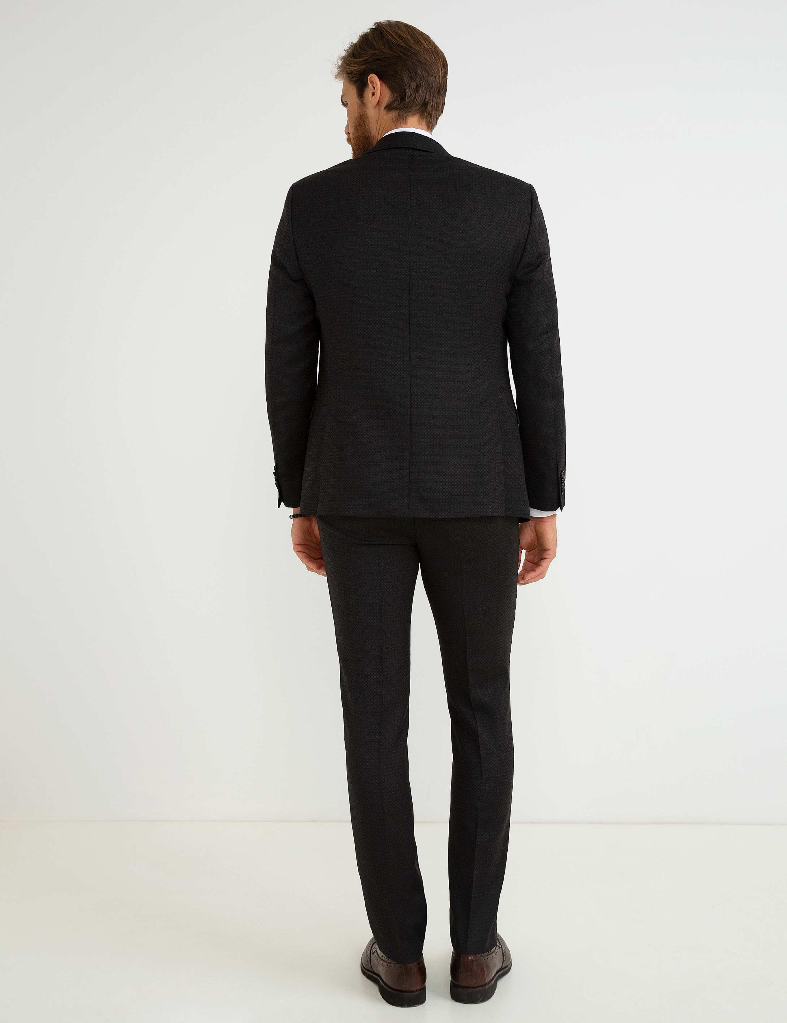 Kahverengi Slim Fit Takım Elbise