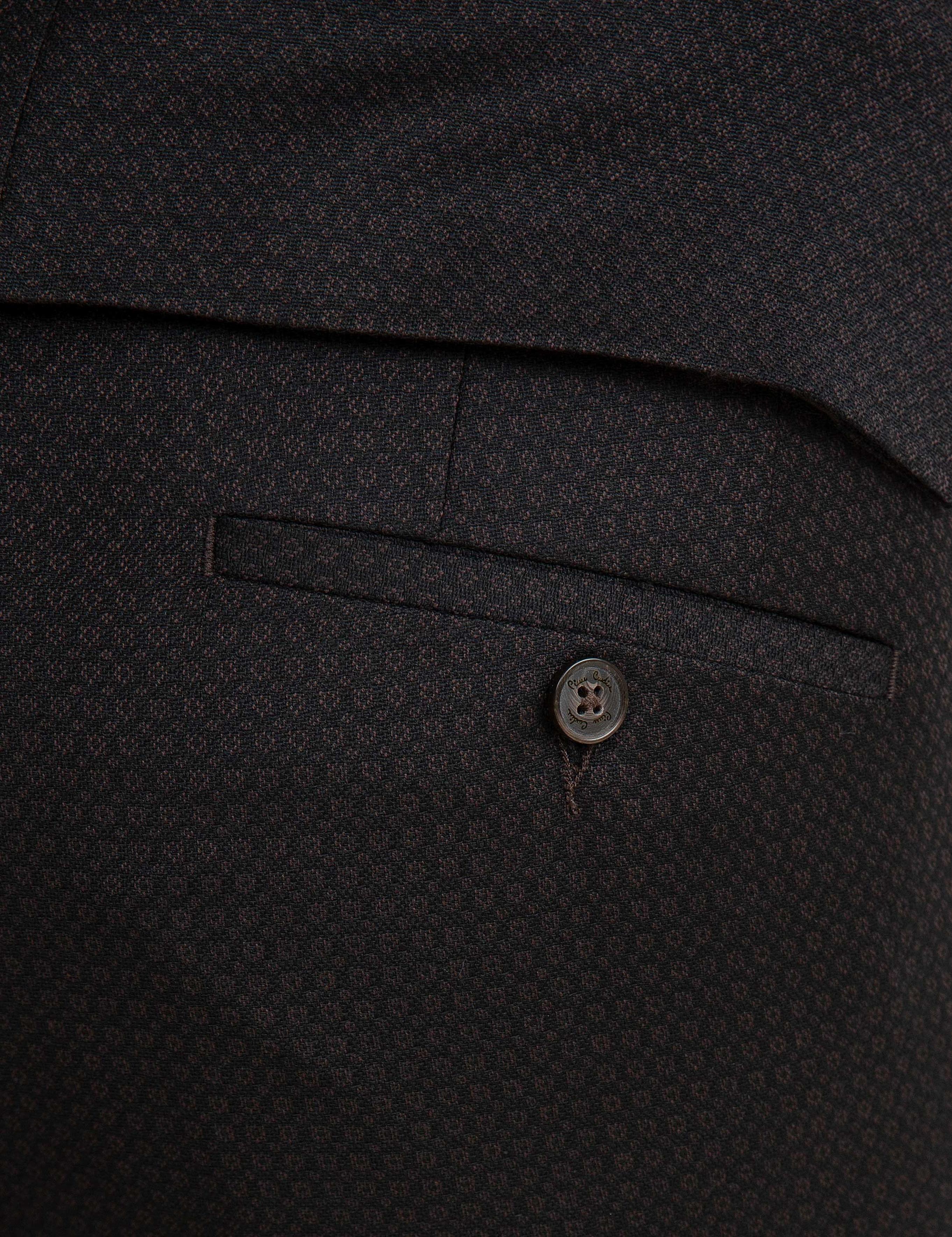 Kahverengi Slim Fit Takım Elbise