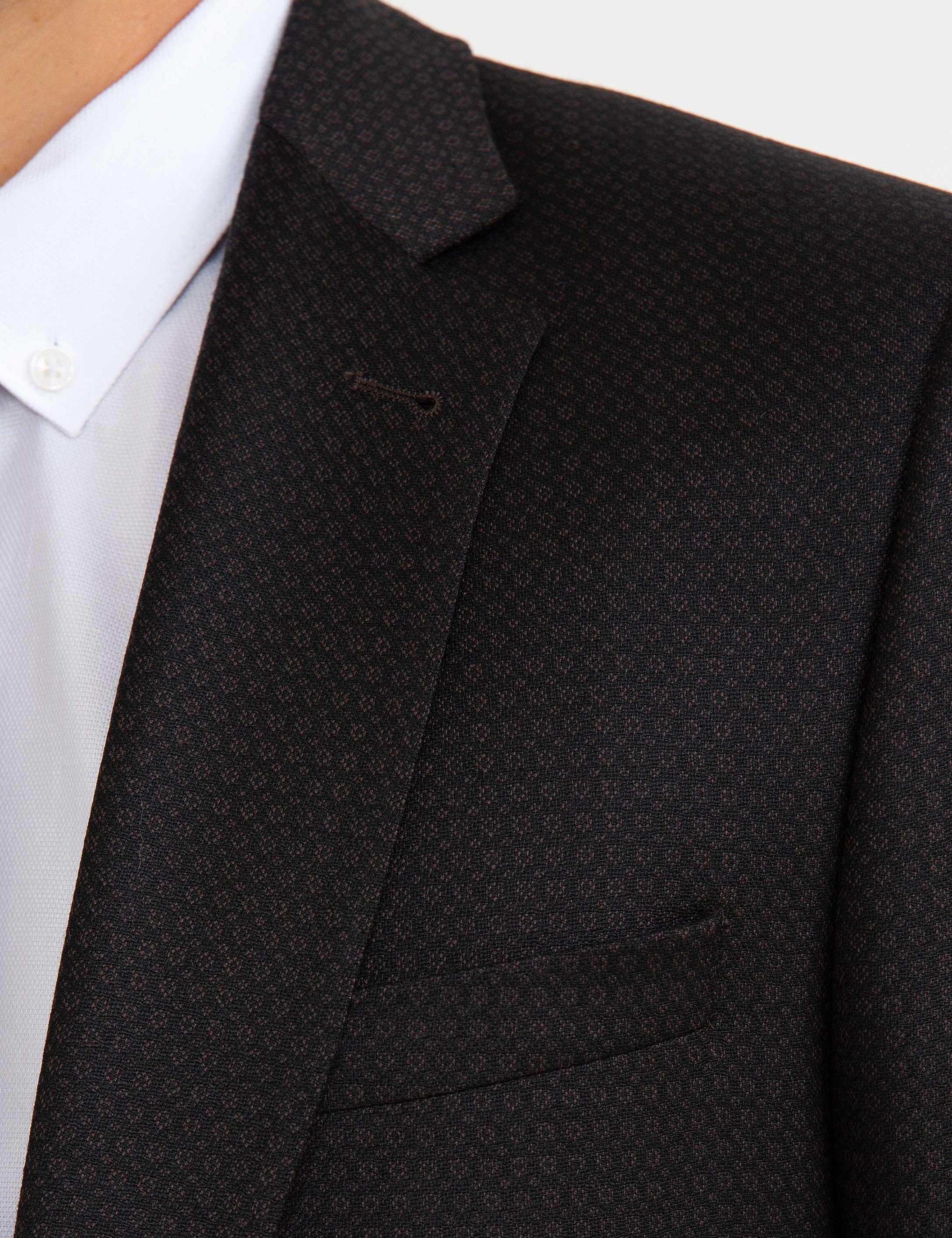 Kahverengi Slim Fit Takım Elbise