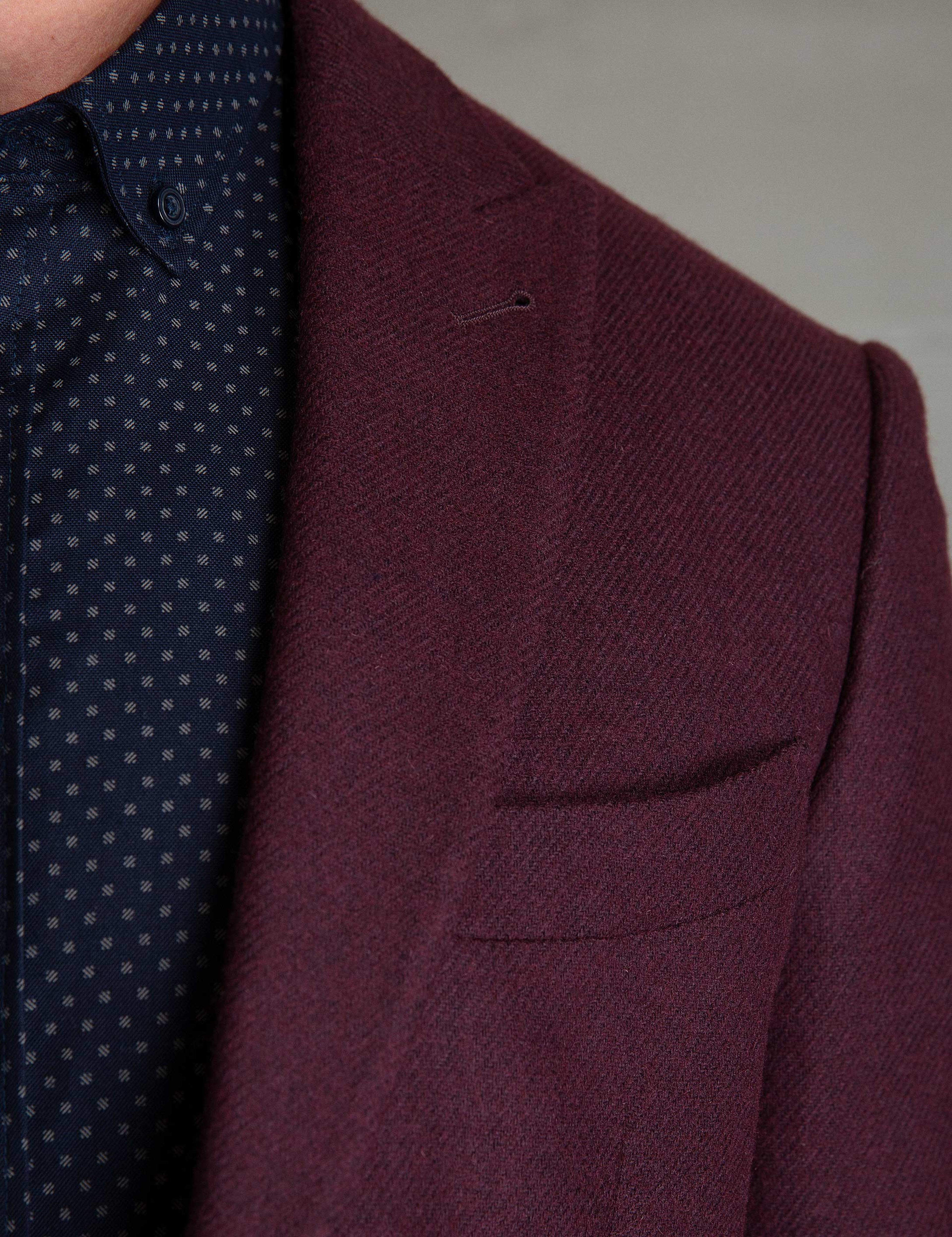 Bordo Slim Fit Ceket - Image 5