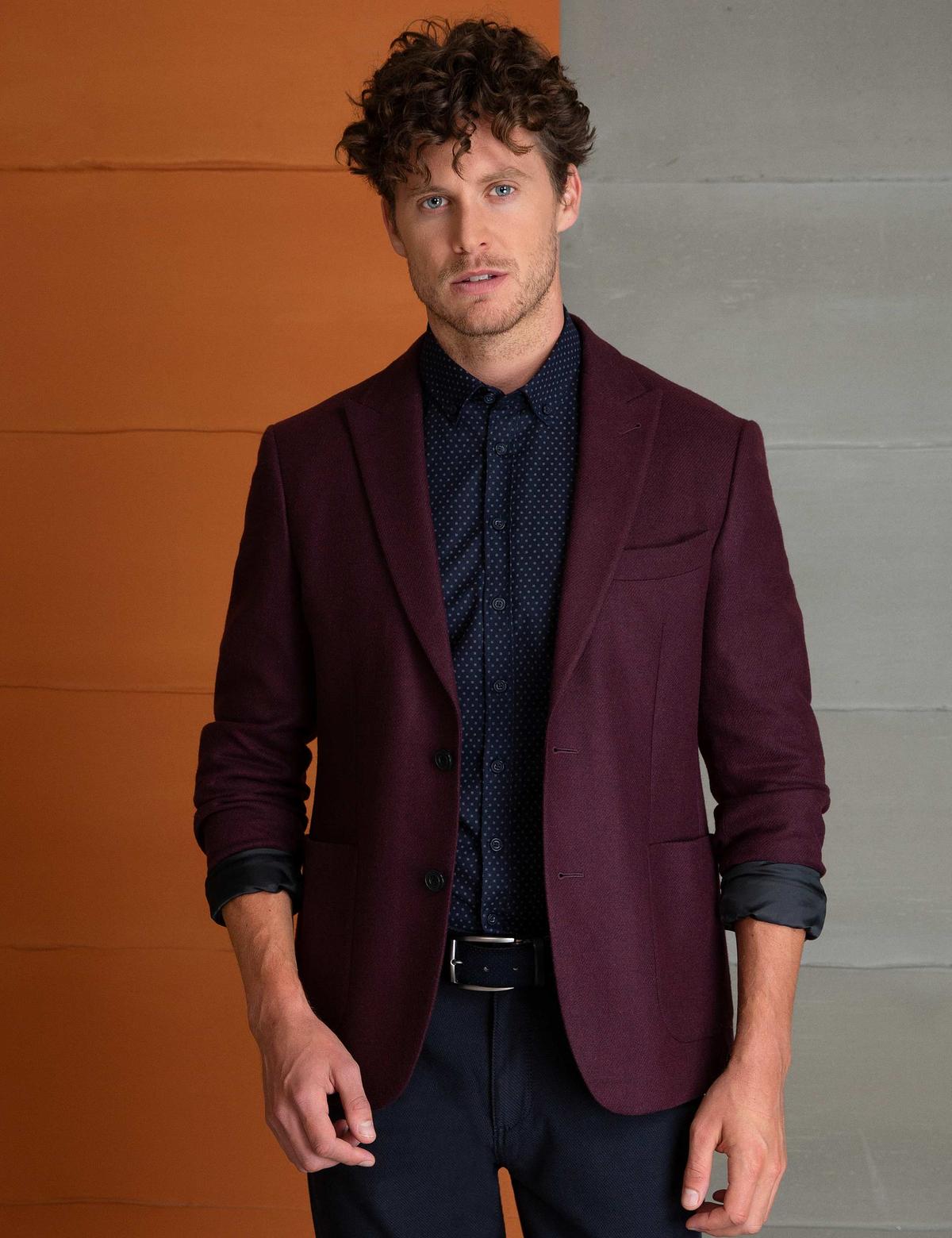 Bordo Slim Fit Ceket - 50194681011