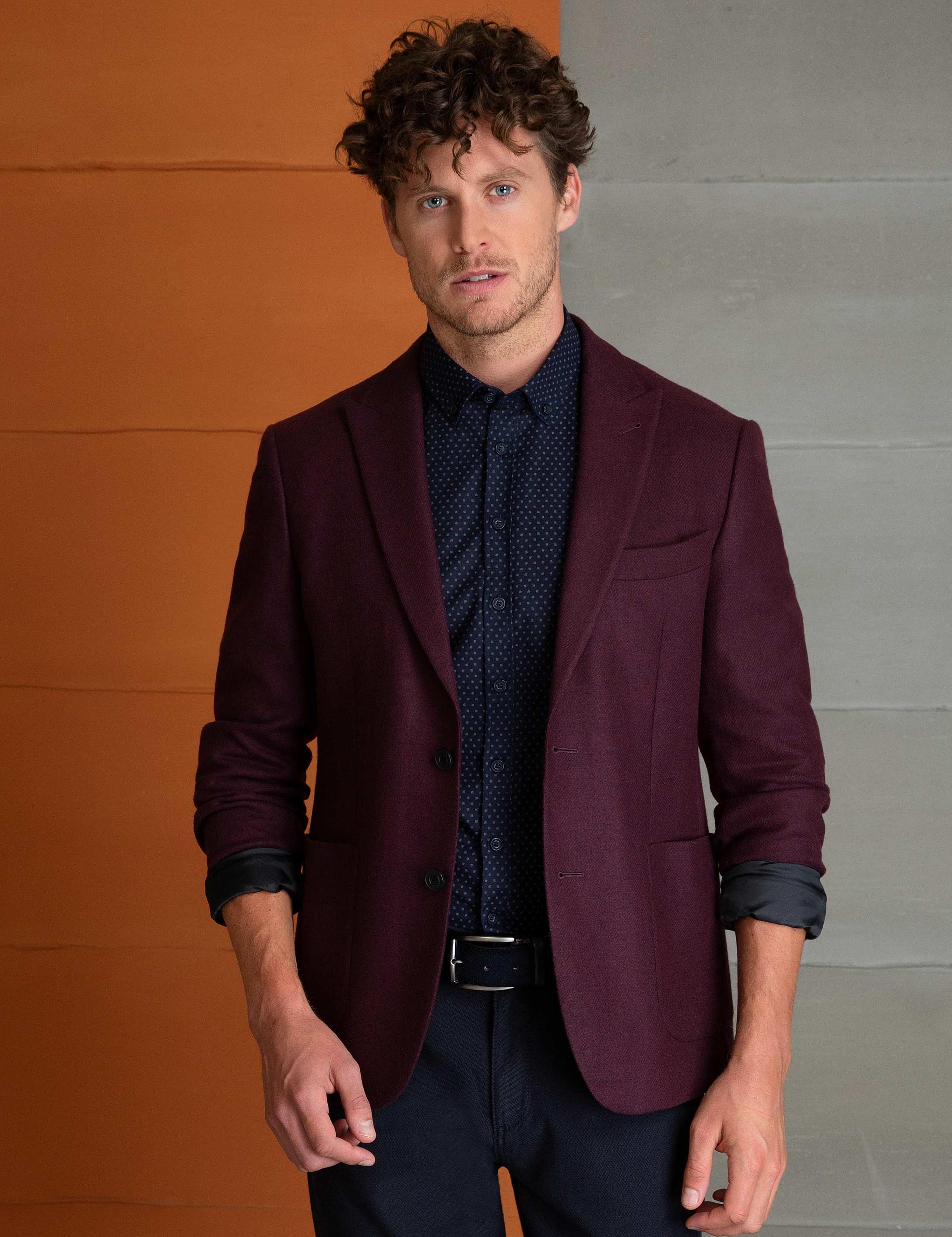 Bordo Slim Fit Ceket
