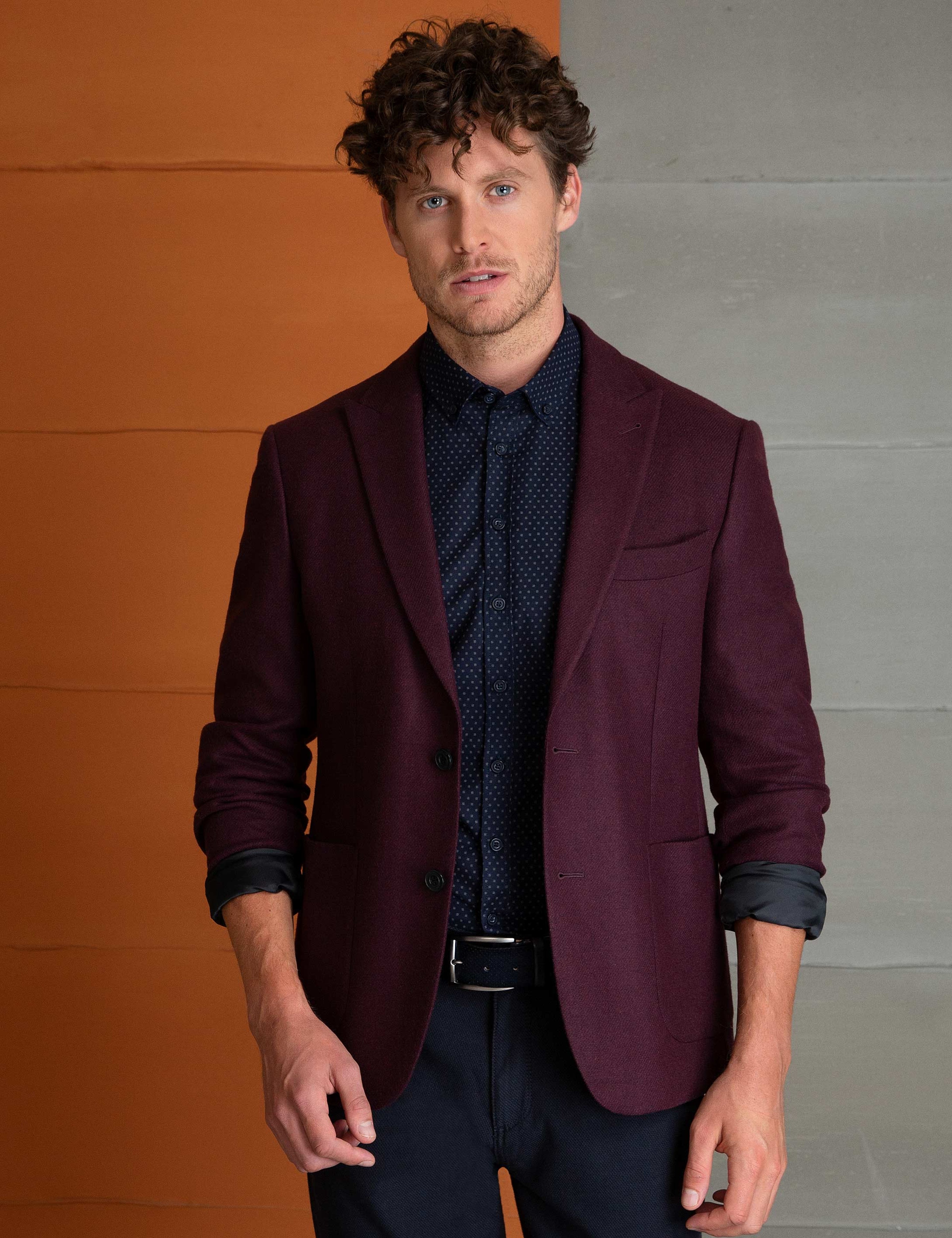 Bordo Slim Fit Ceket - Image 2