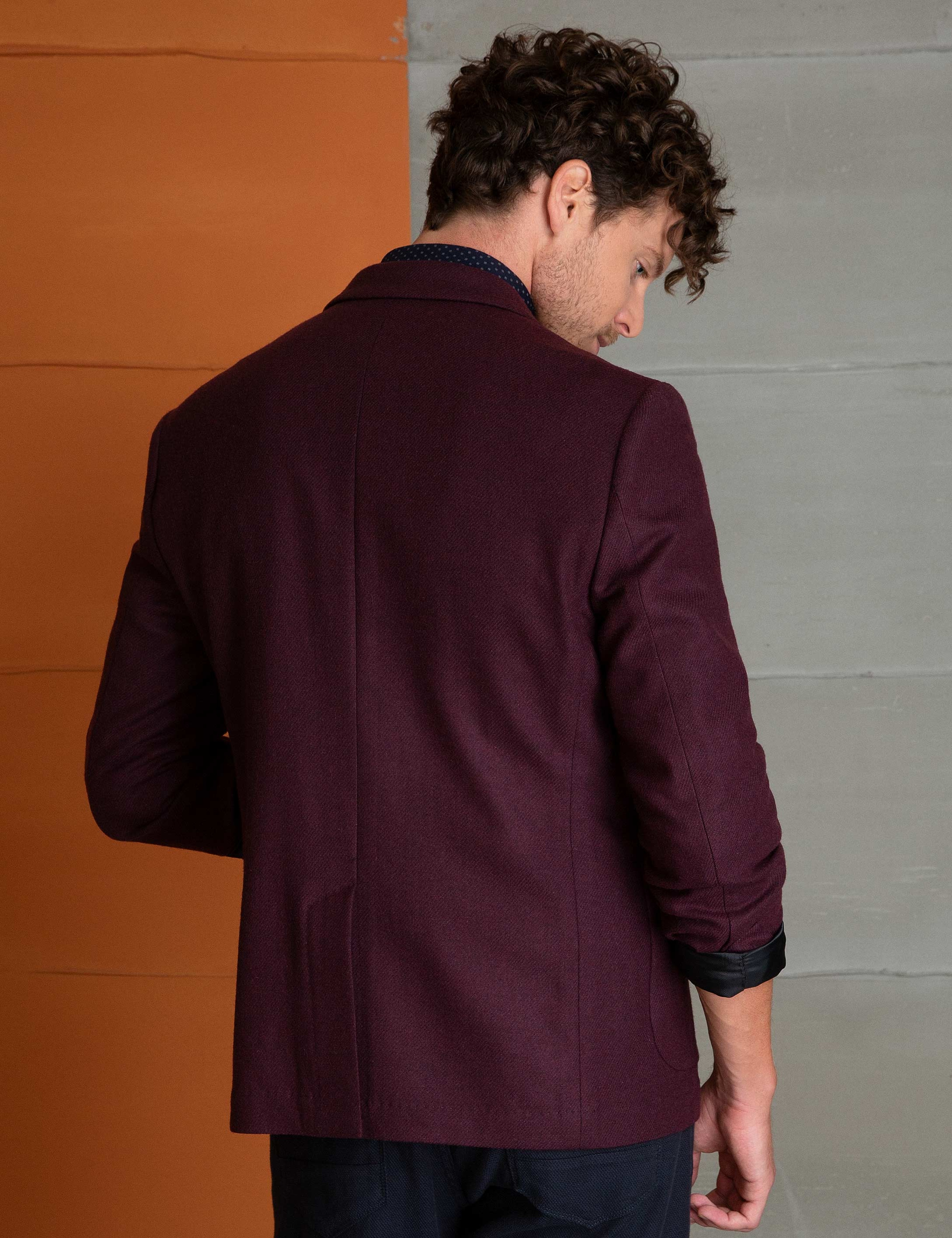 Bordo Slim Fit Ceket
