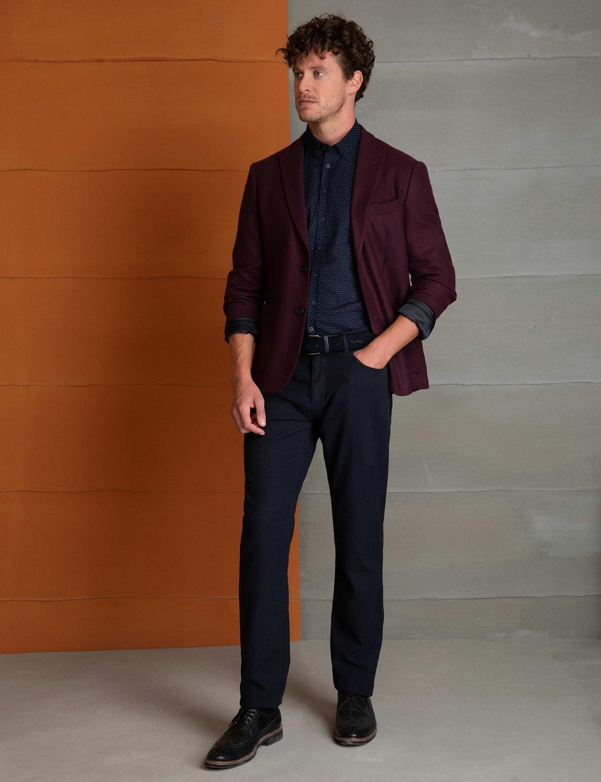 Bordo Slim Fit Ceket