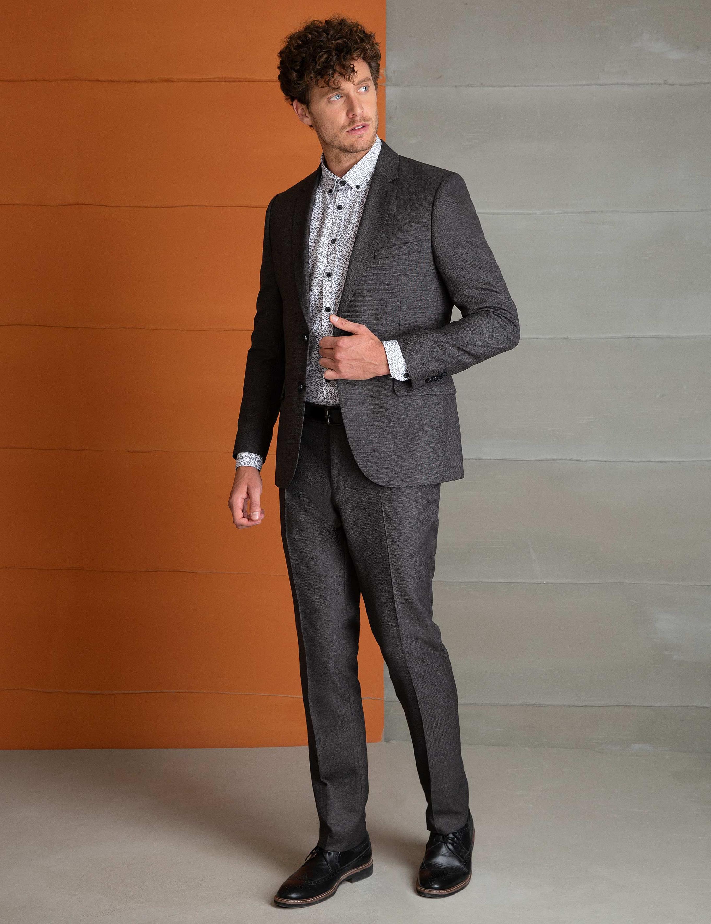 Füme Slim Fit Takım Elbise