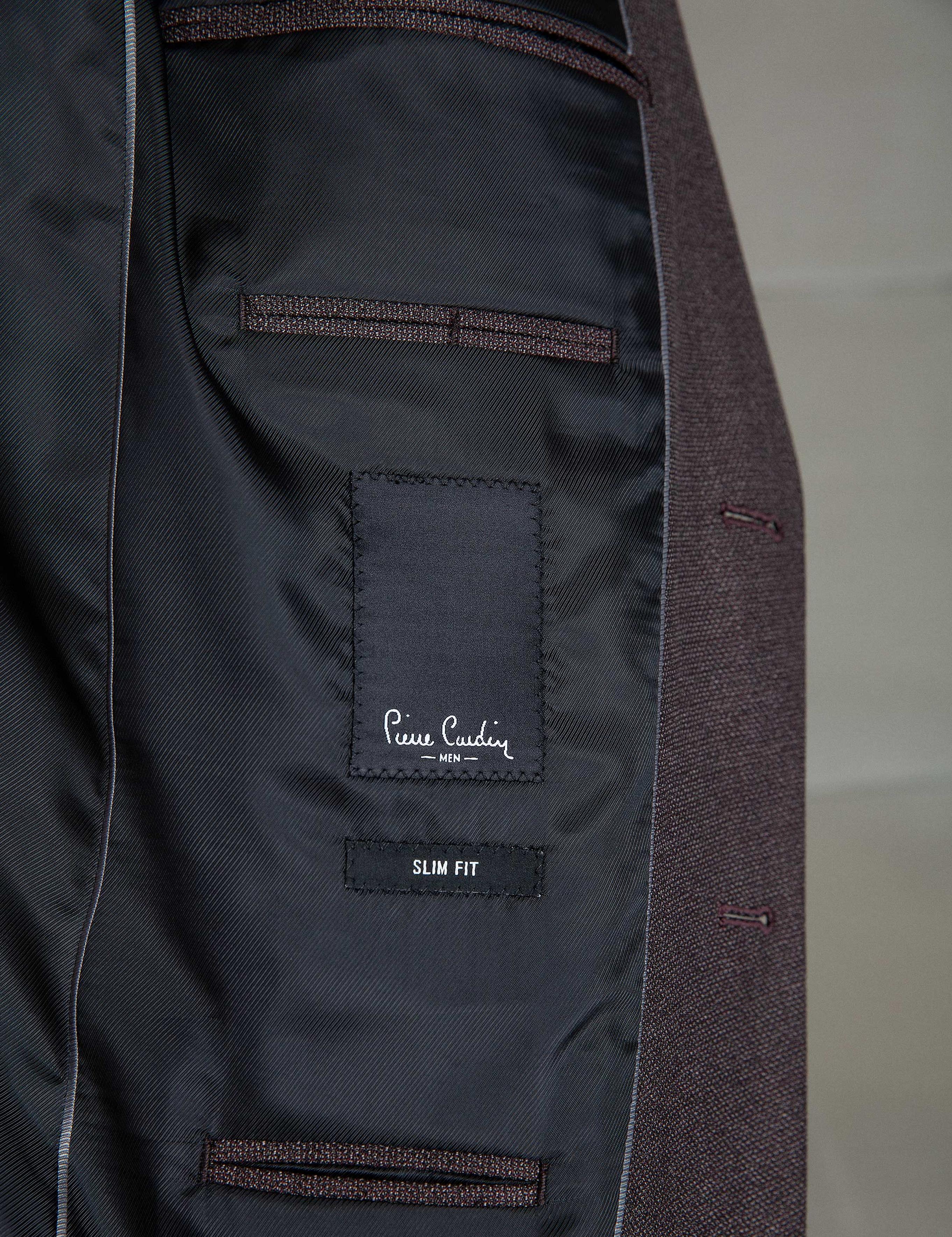 Bordo Slim Fit Takım Elbise