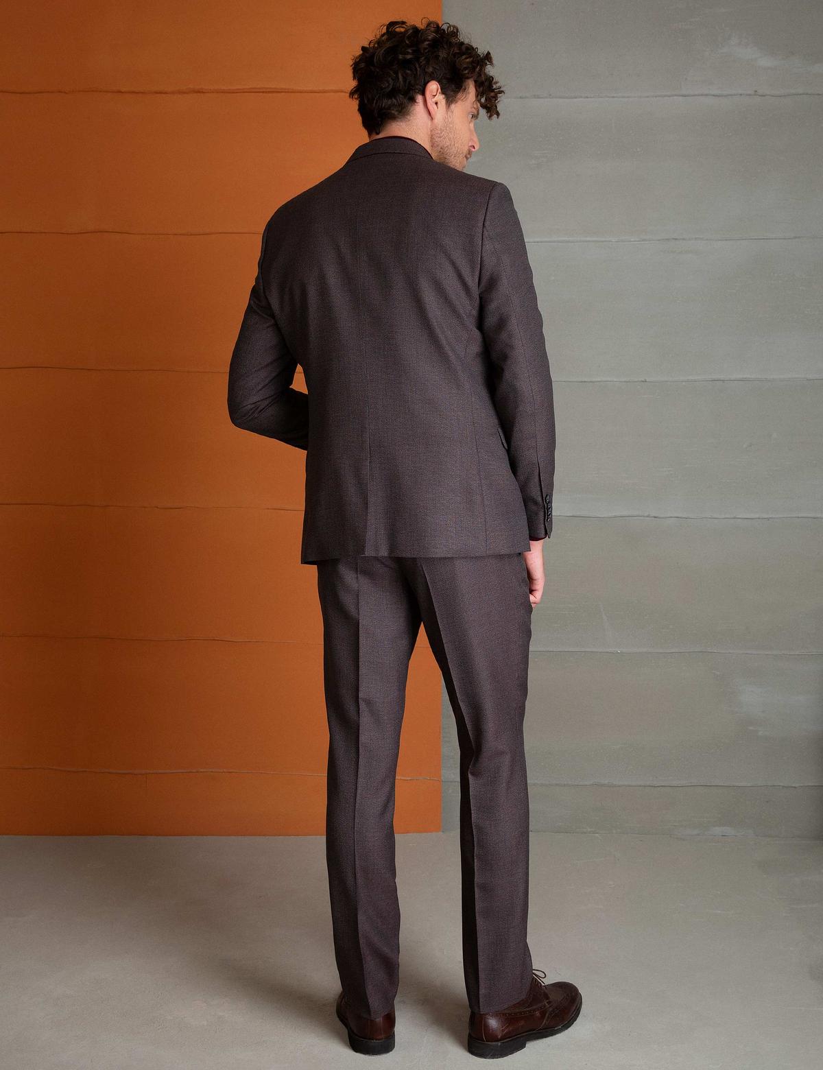 Bordo Slim Fit Takım Elbise - 50201561071