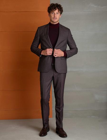 Bordo Slim Fit Takım Elbise - 50201561071