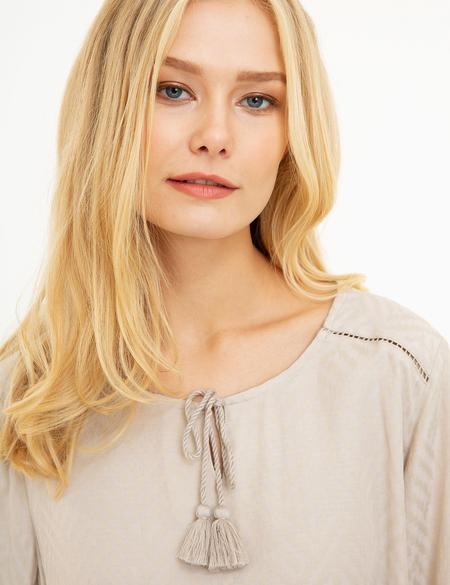 Gri Comfort Fashion Yaka Bluz - 50204428001