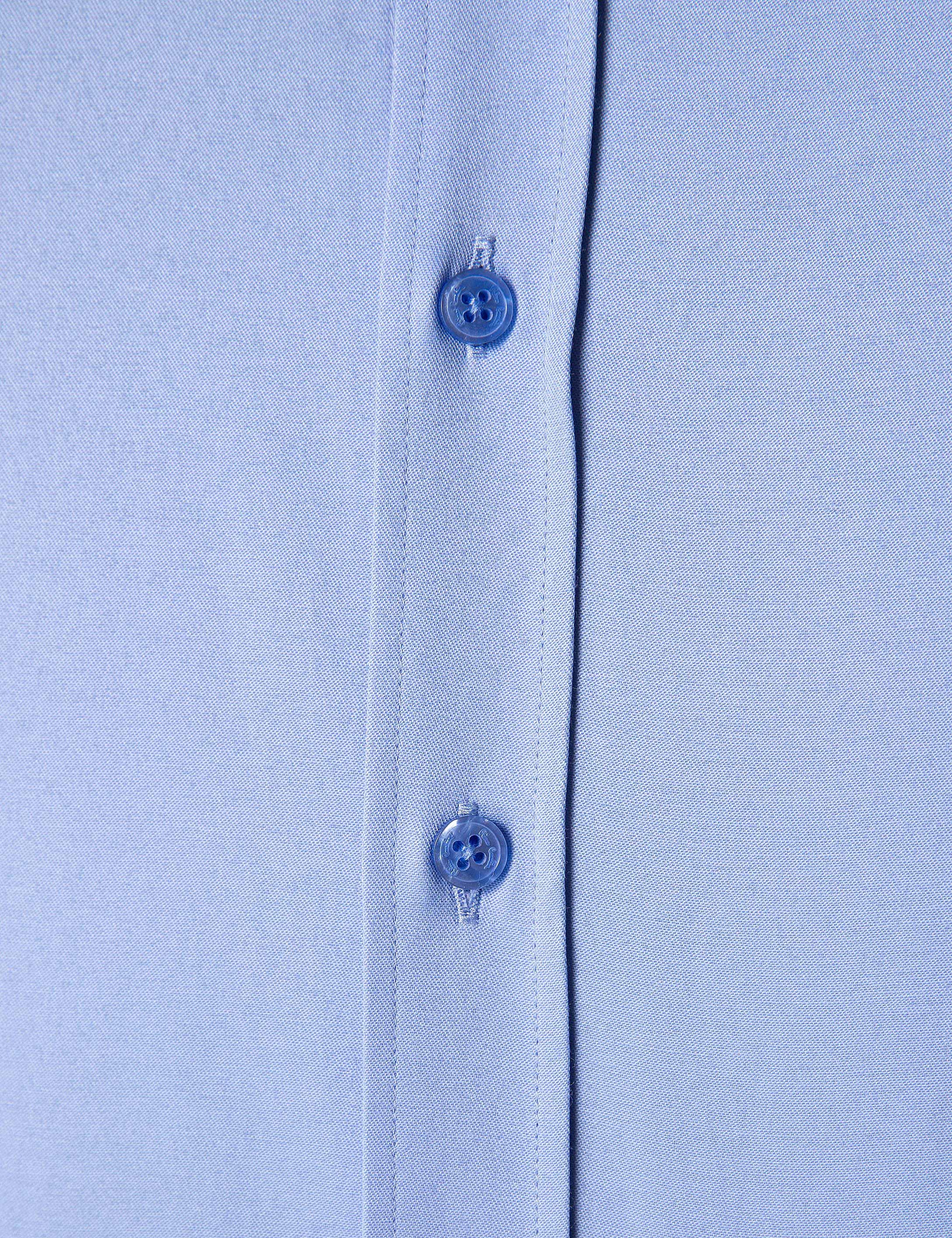 Mavi Slim Fit Uzun Kollu Basic Gömlek - Image 6